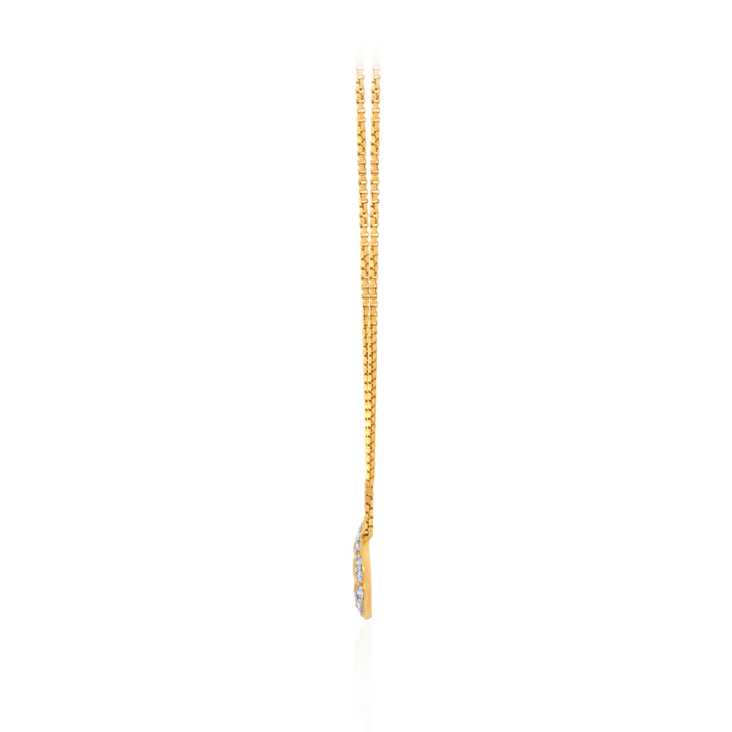Droplet Deco Diamond Chain Pendant - Senco Gold and Diamonds