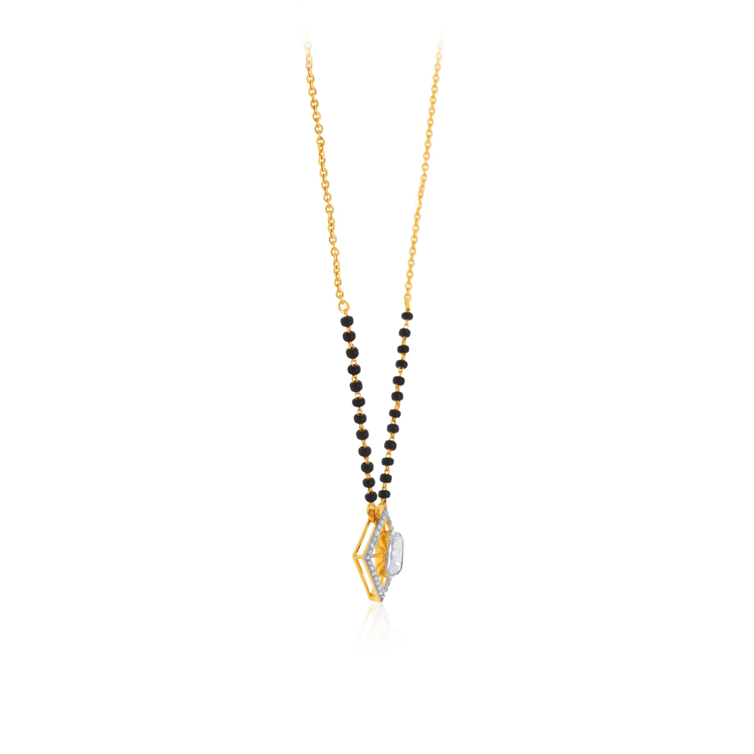 Soaring Shimmer Polki Diamond Mangalsutra - Senco Gold and Diamonds
