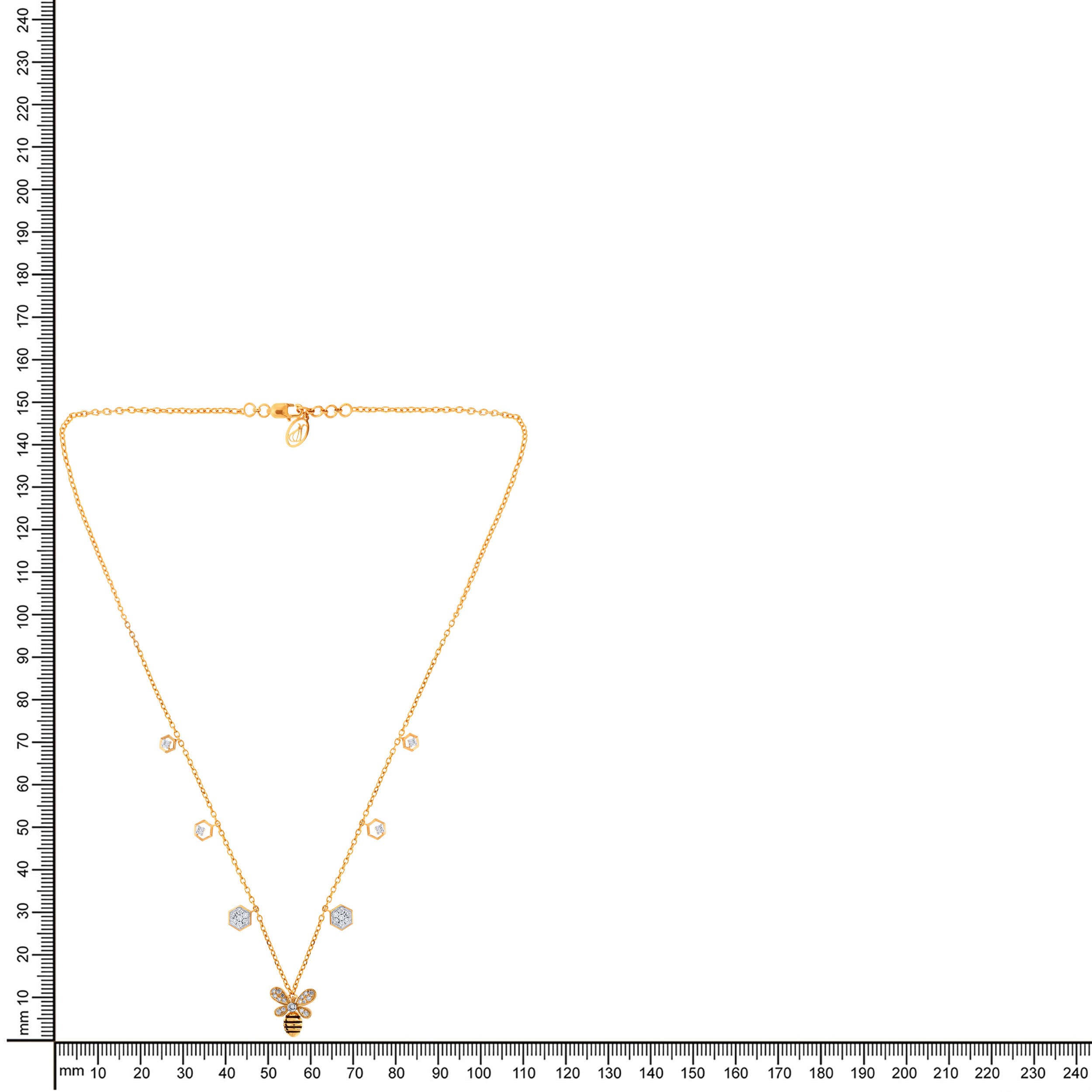 Modish Buzz Diamond Chain Pendant - Senco Gold and Diamonds