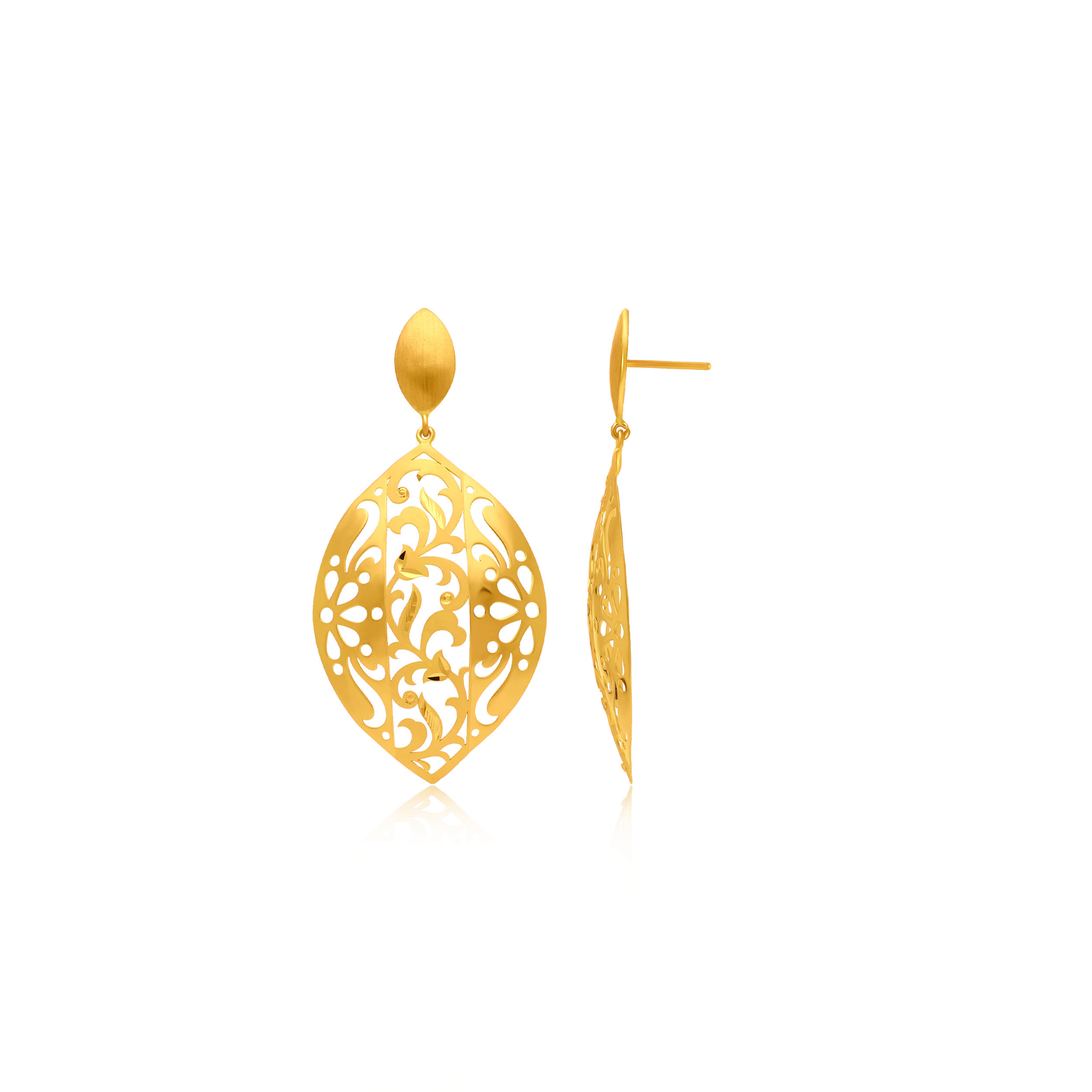 Art of Flora Gold Earrings - Senco Gold and Diamonds
