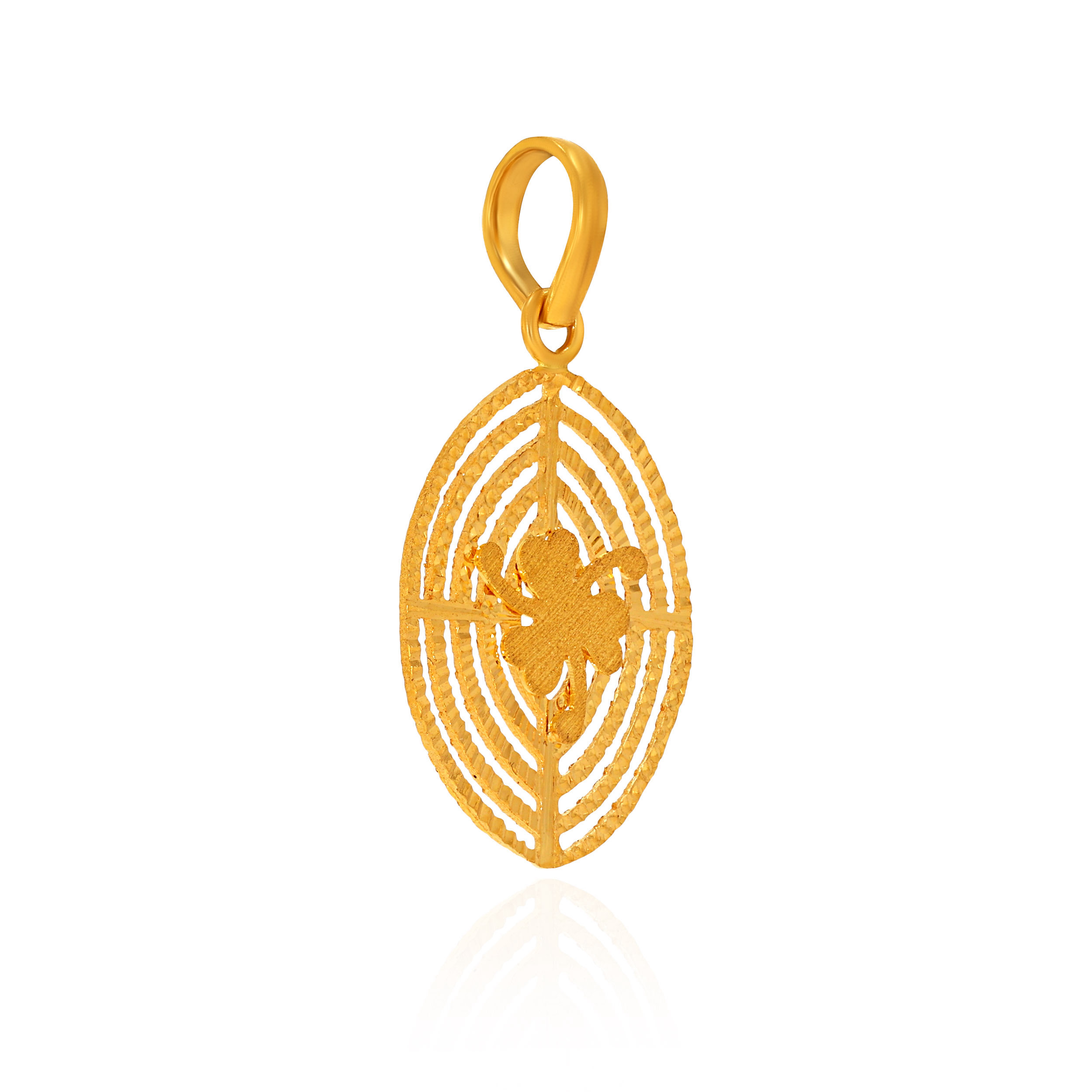 Elegant Oval Gold Pendant - Senco Gold and Diamonds