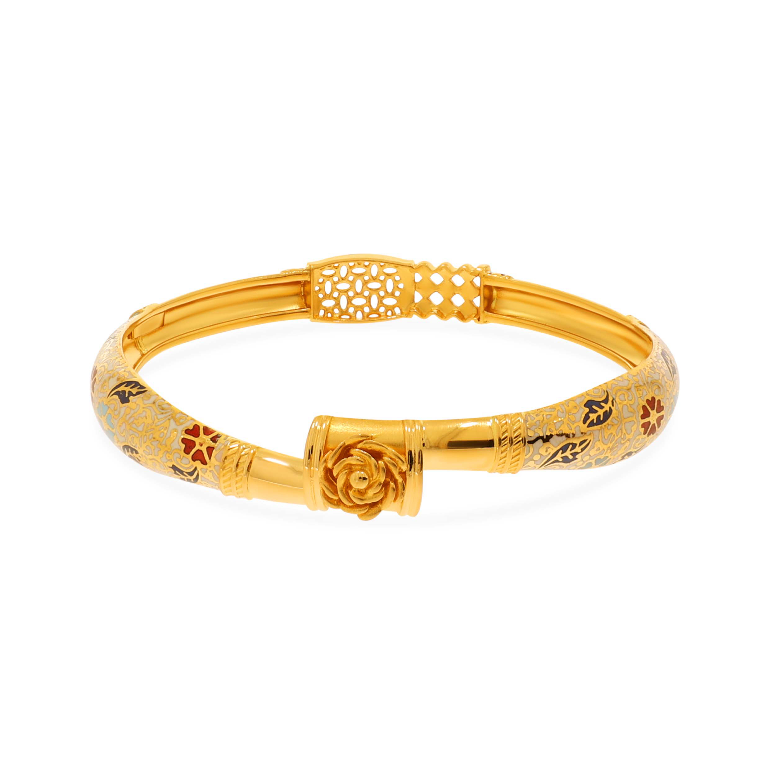 Rosy Bliss Gold Bangle - Senco Gold and Diamonds