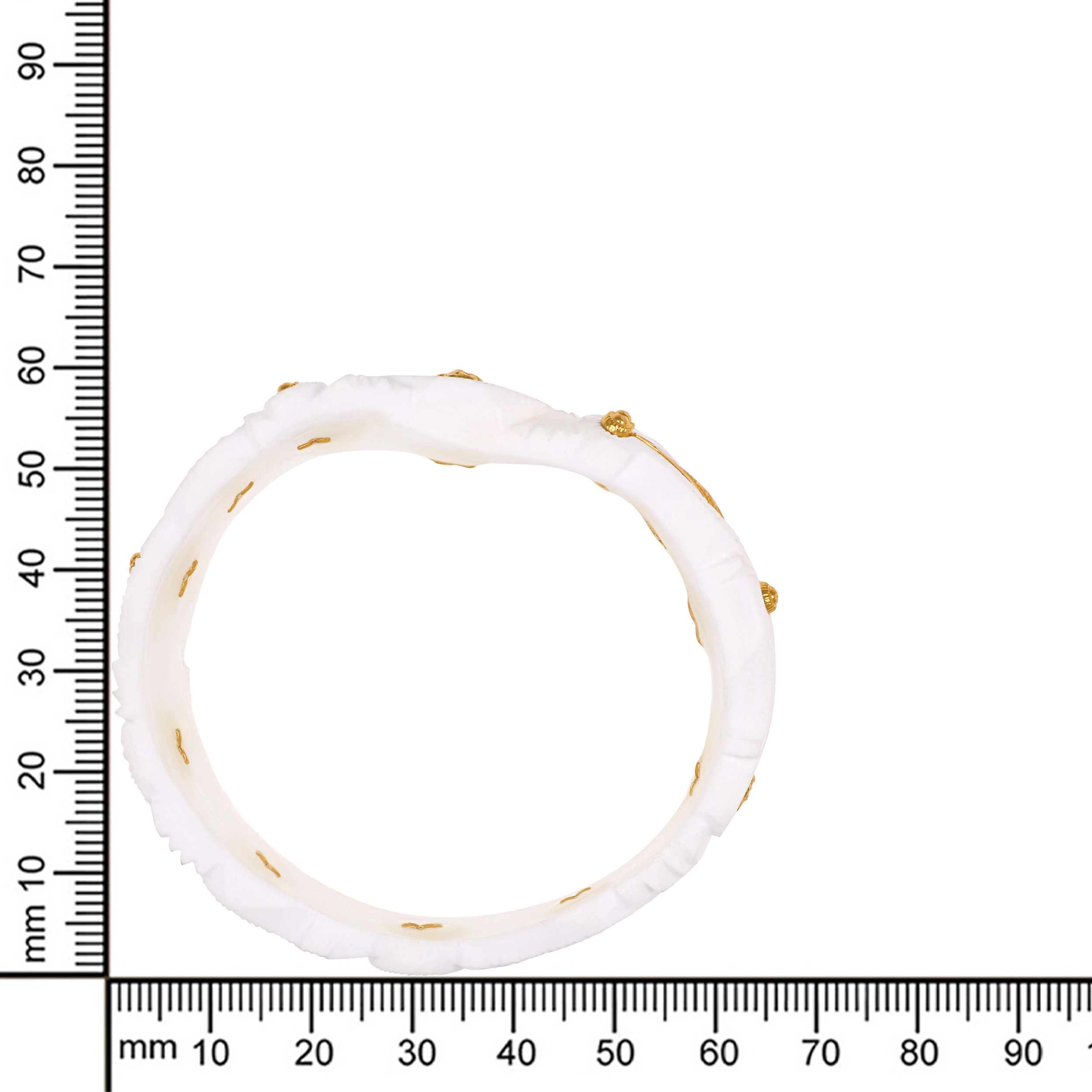 Ivory Tradition Gold Sankha Bangle - Senco Gold and Diamonds
