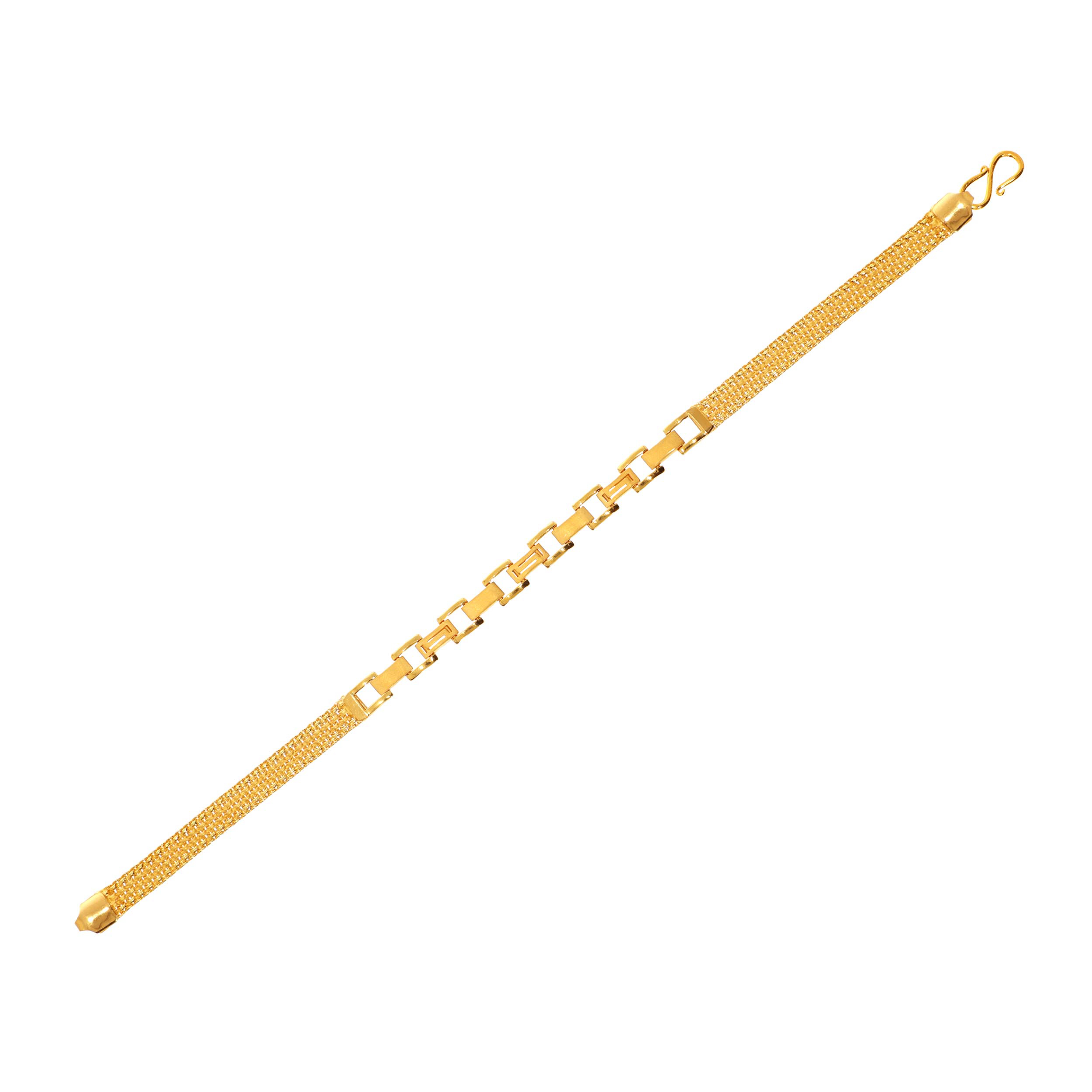 Charming Link Men Gold Wristlet - Senco Gold and Diamonds