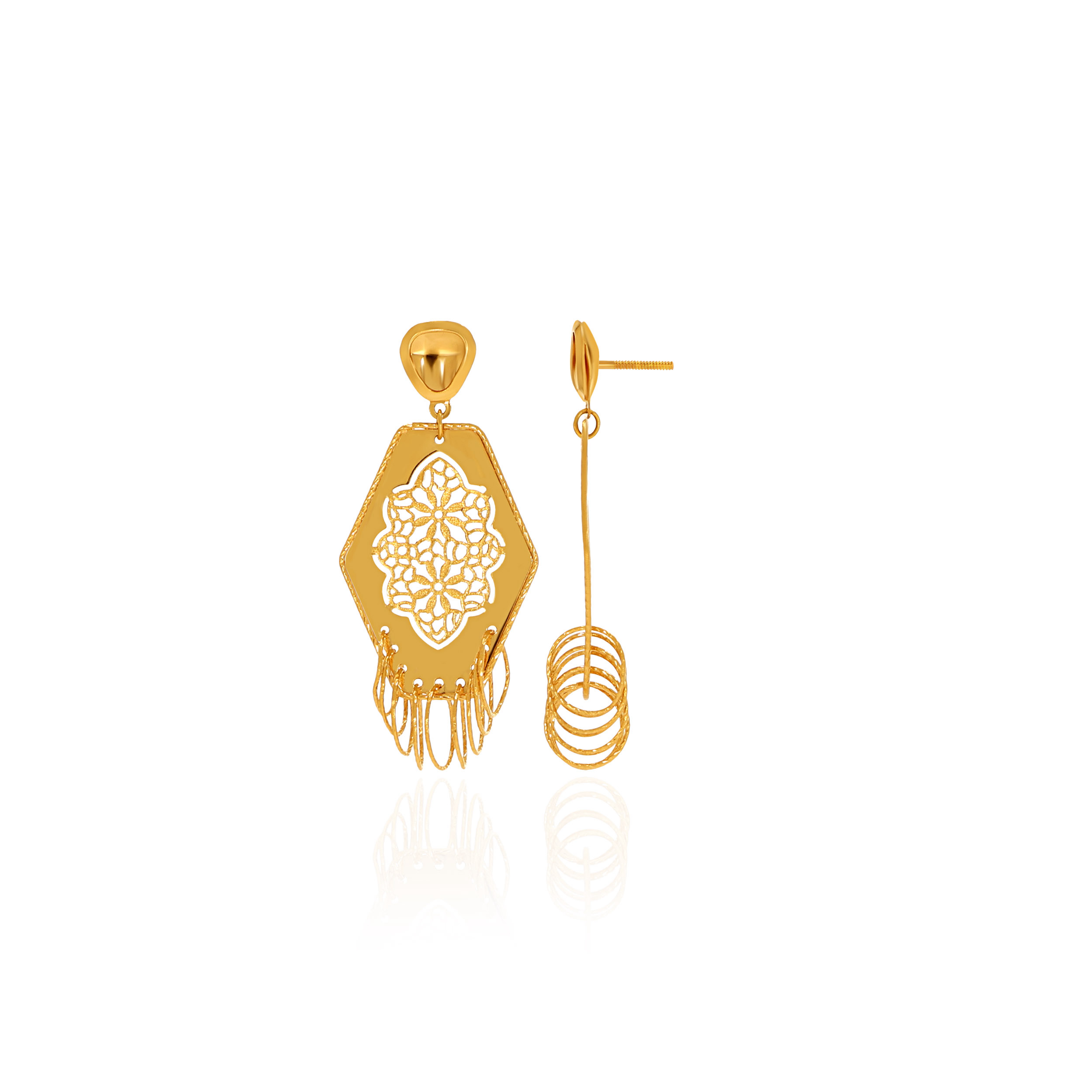 Hexa Harmony Gold Earrings - Senco Gold and Diamonds