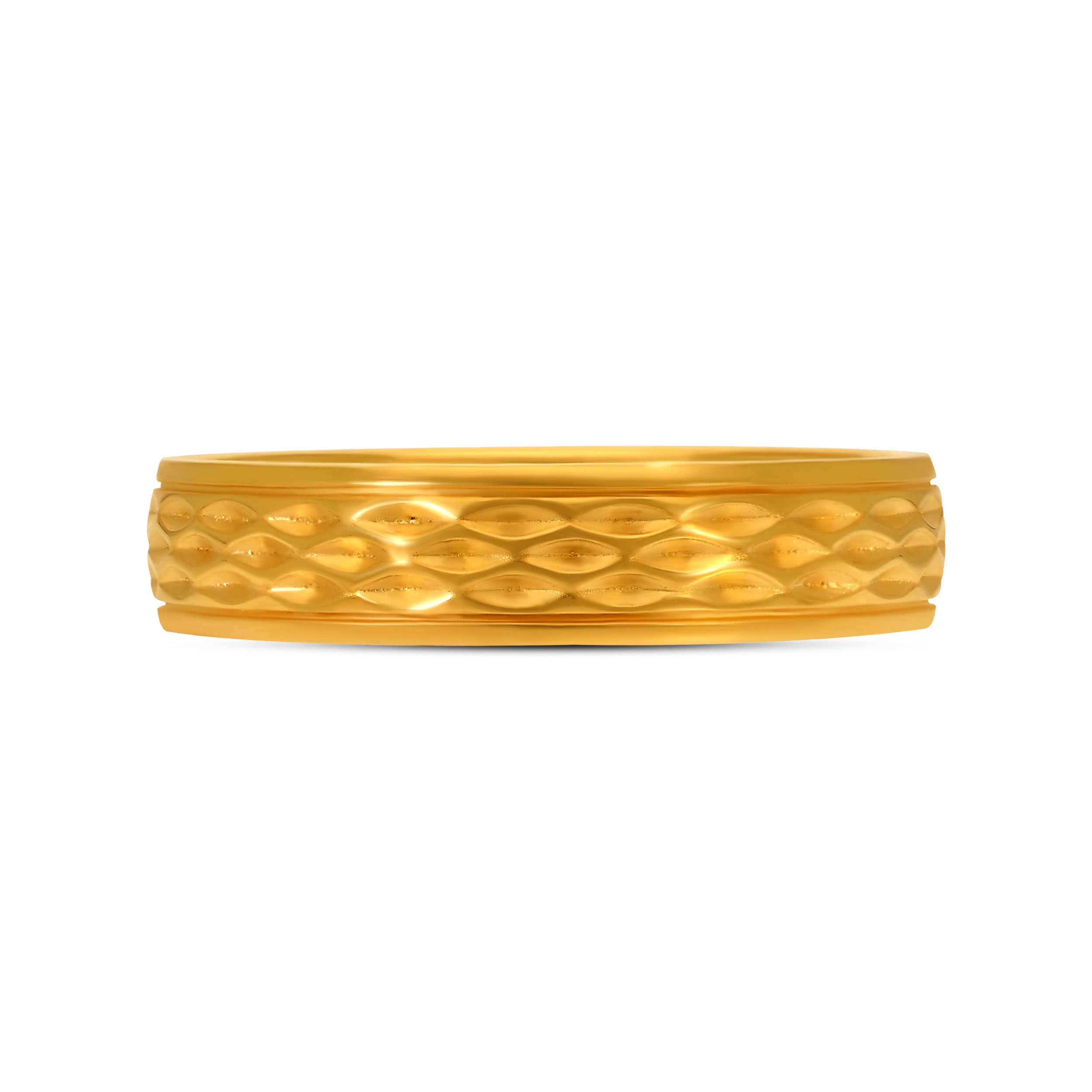 Modern Undulate Men's Gold Ring - Senco Gold and Diamonds