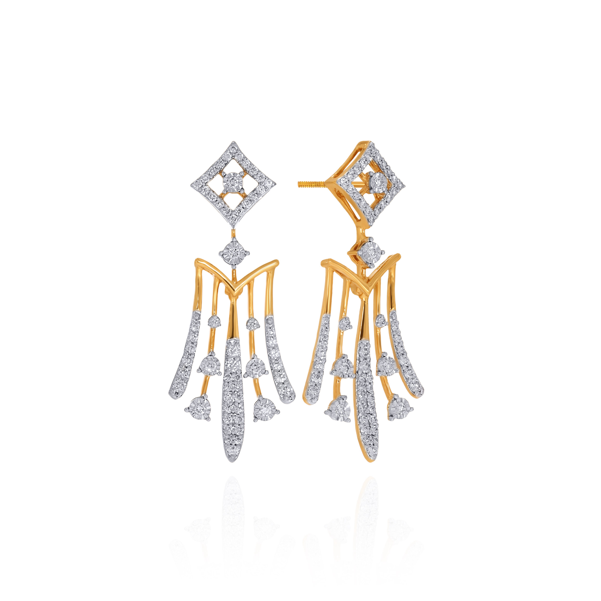 Lustrefall Diamond Earrings - Senco Gold and Diamonds