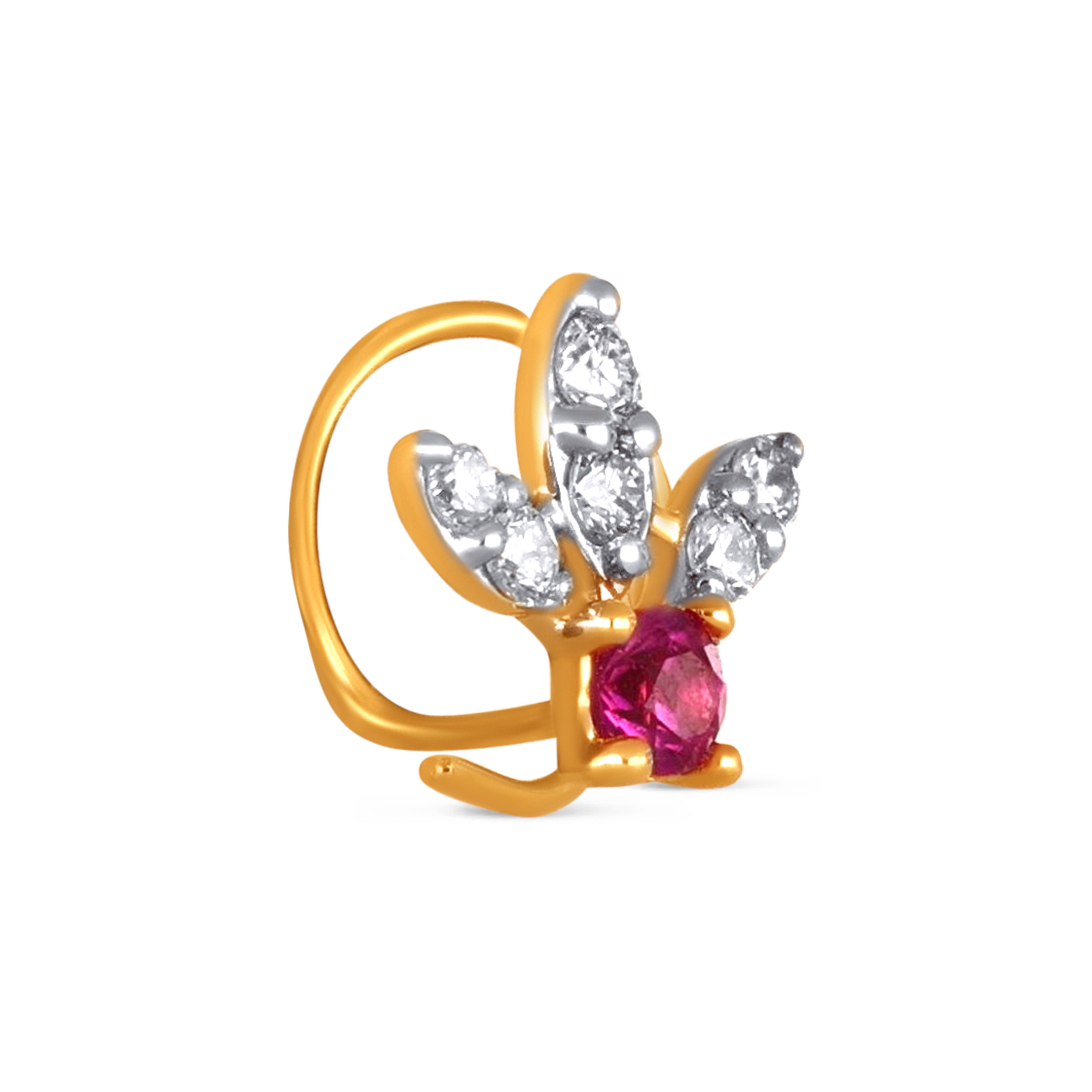 Rosé Ivy Diamond Nose Pin - Senco Gold and Diamonds