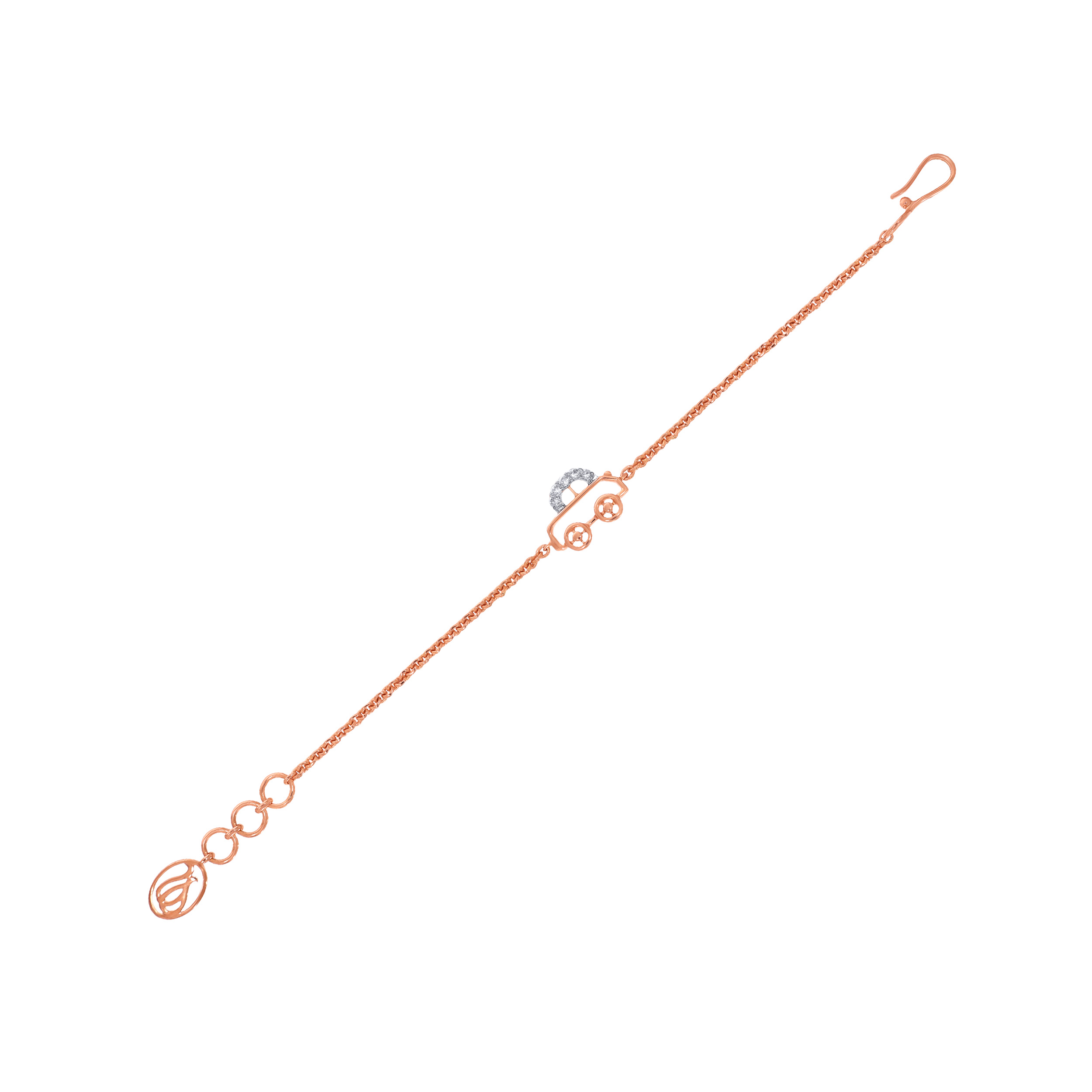 18K Rose Gold Kids Diamond Bracelet-DBR-D000790448 - Senco Gold and Diamonds