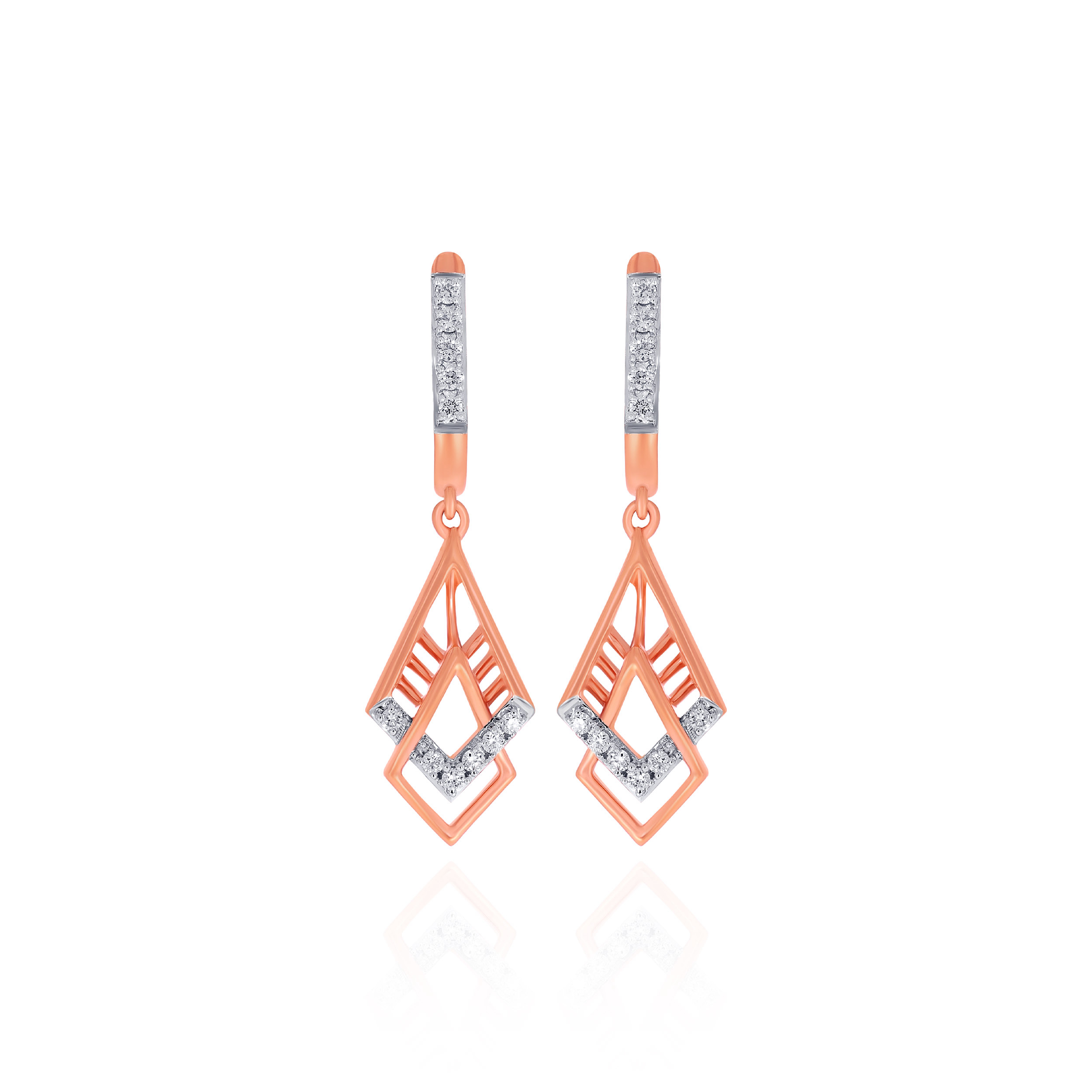 Facet Flair Diamond Drop Earrings - Senco Gold and Diamonds