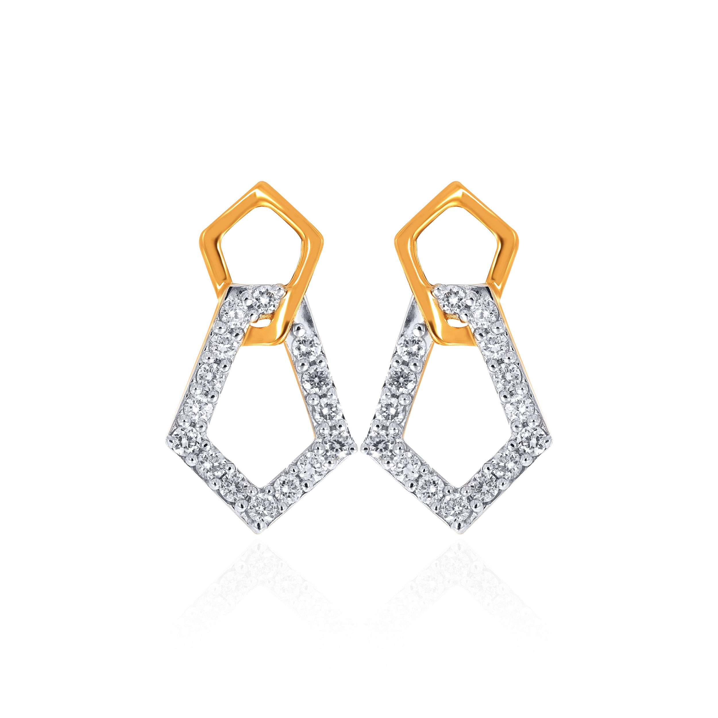 14K Yellow Gold Diamond Studs Earrings-DT-D000750000 - Senco Gold and Diamonds