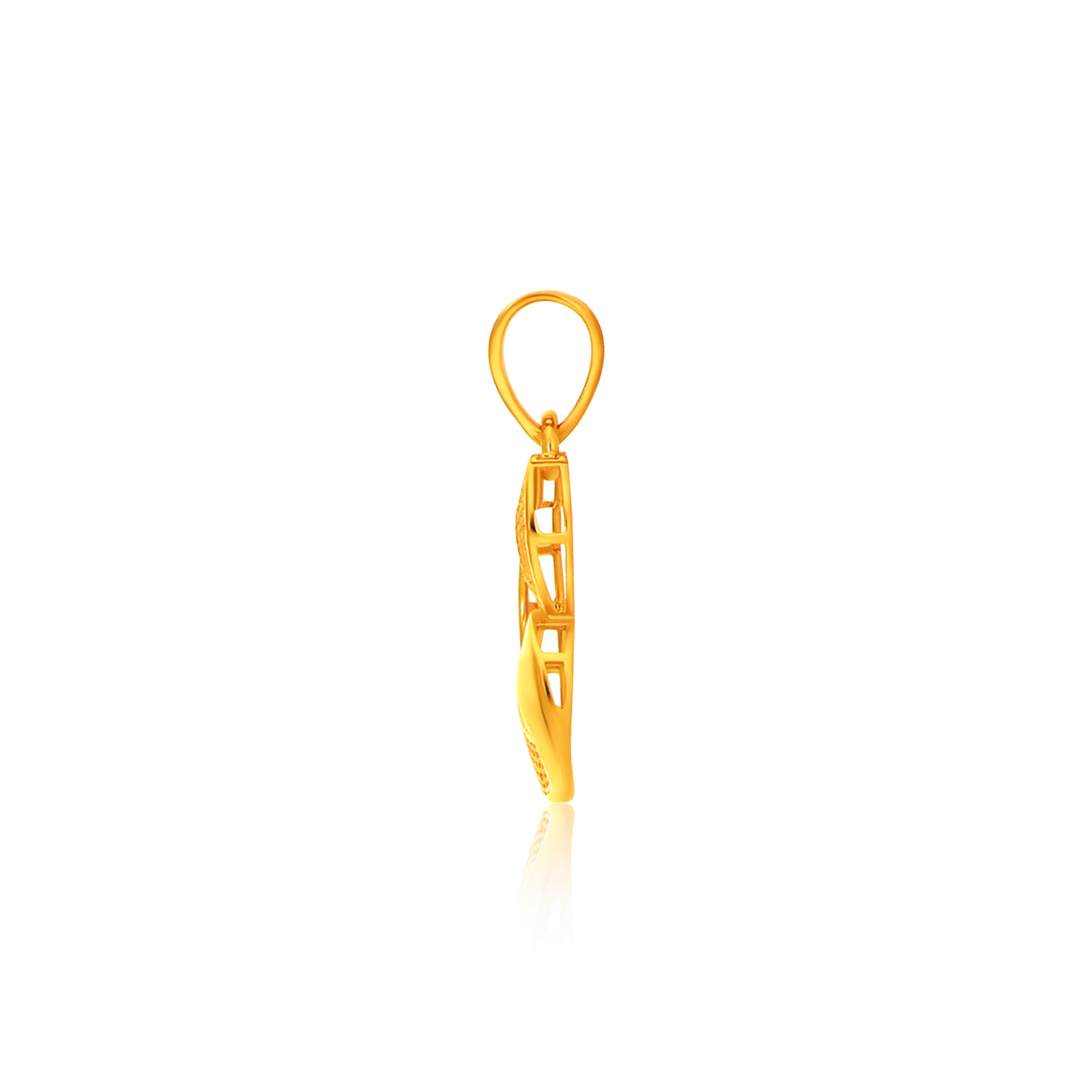 22K Yellow Gold B Alphabet  Pendant-GPN-SAD0005351 - Senco Gold and Diamonds