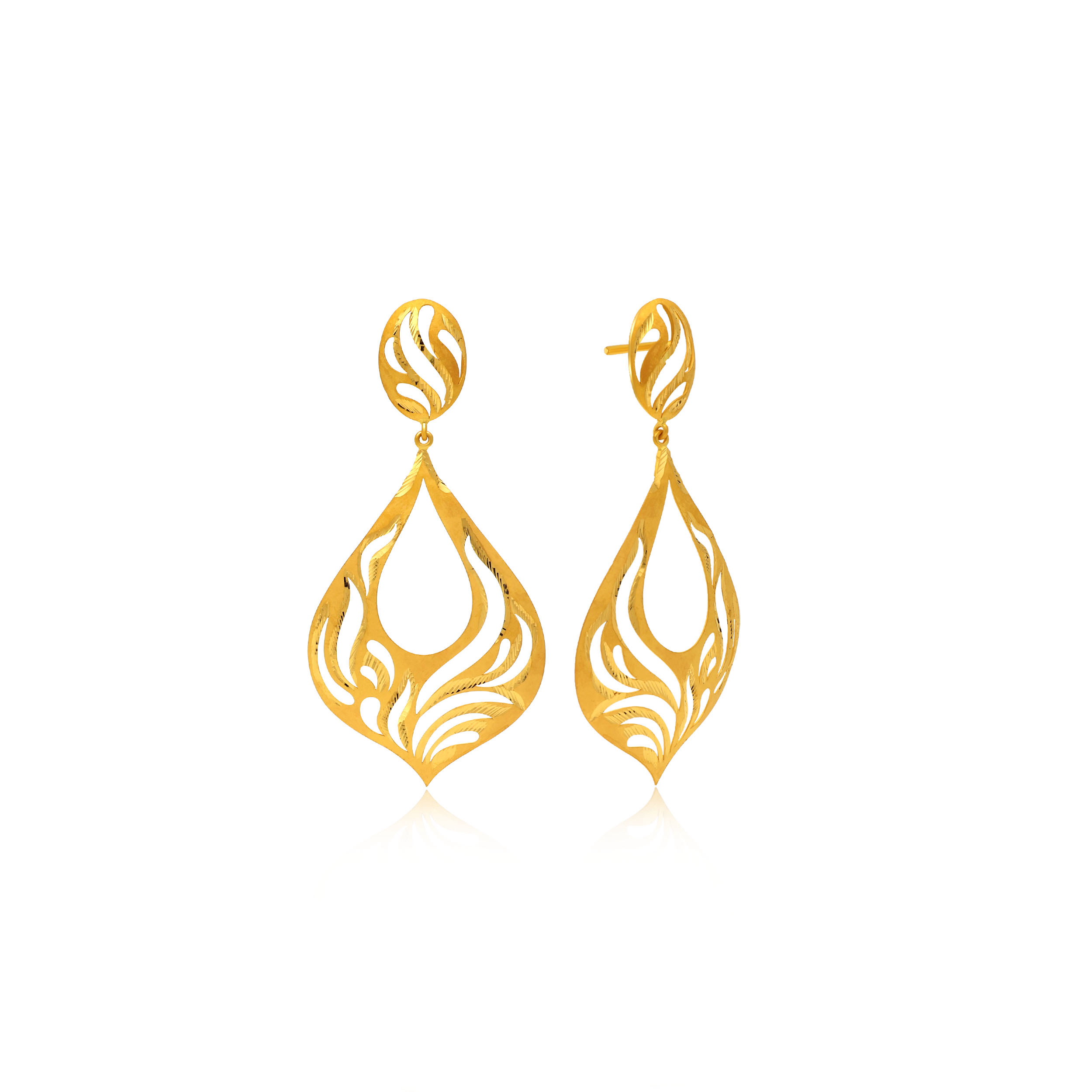 Fiery Craft Gold Earrings - Senco Gold and Diamonds