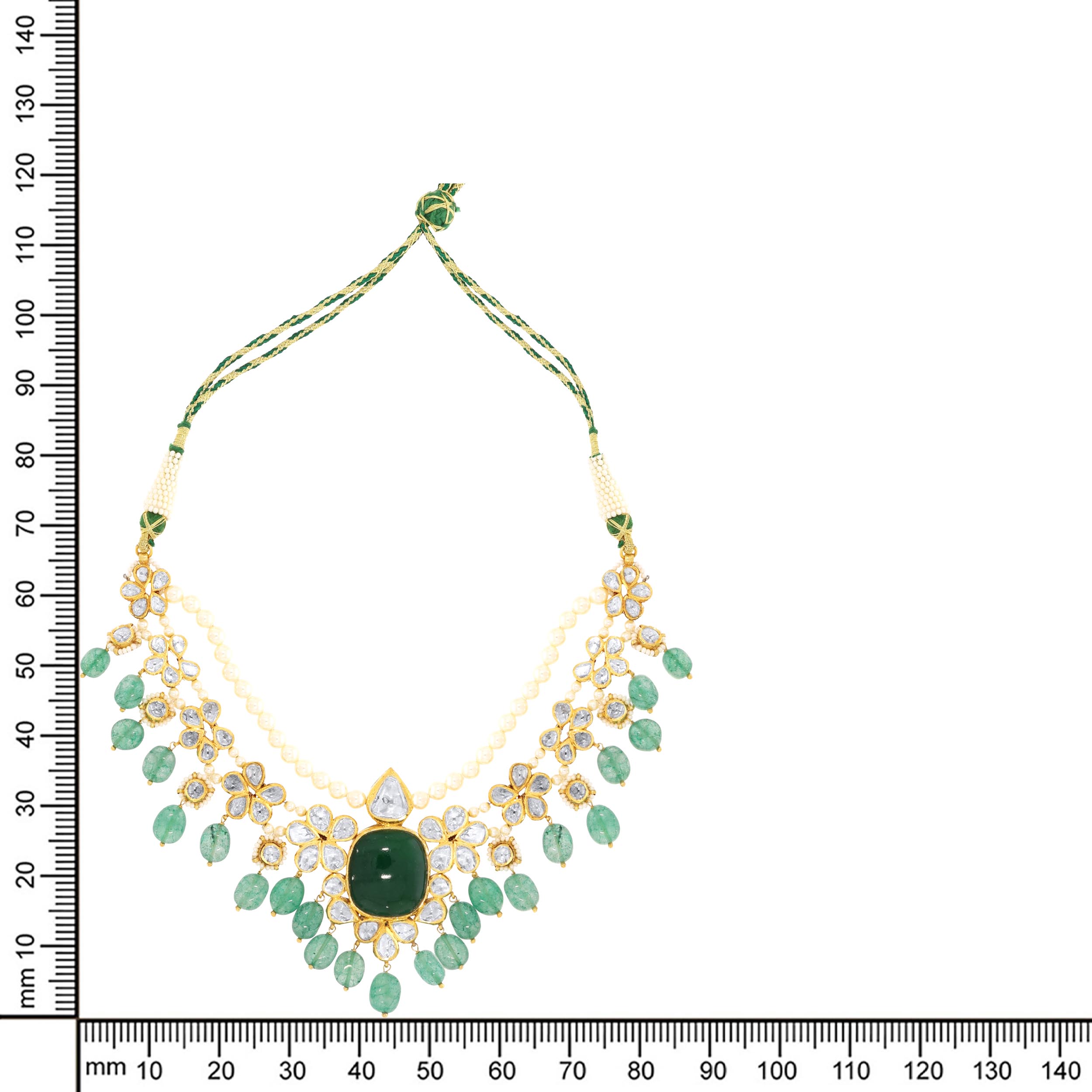 Aura of Pebbles Polki Necklace - Senco Gold and Diamonds