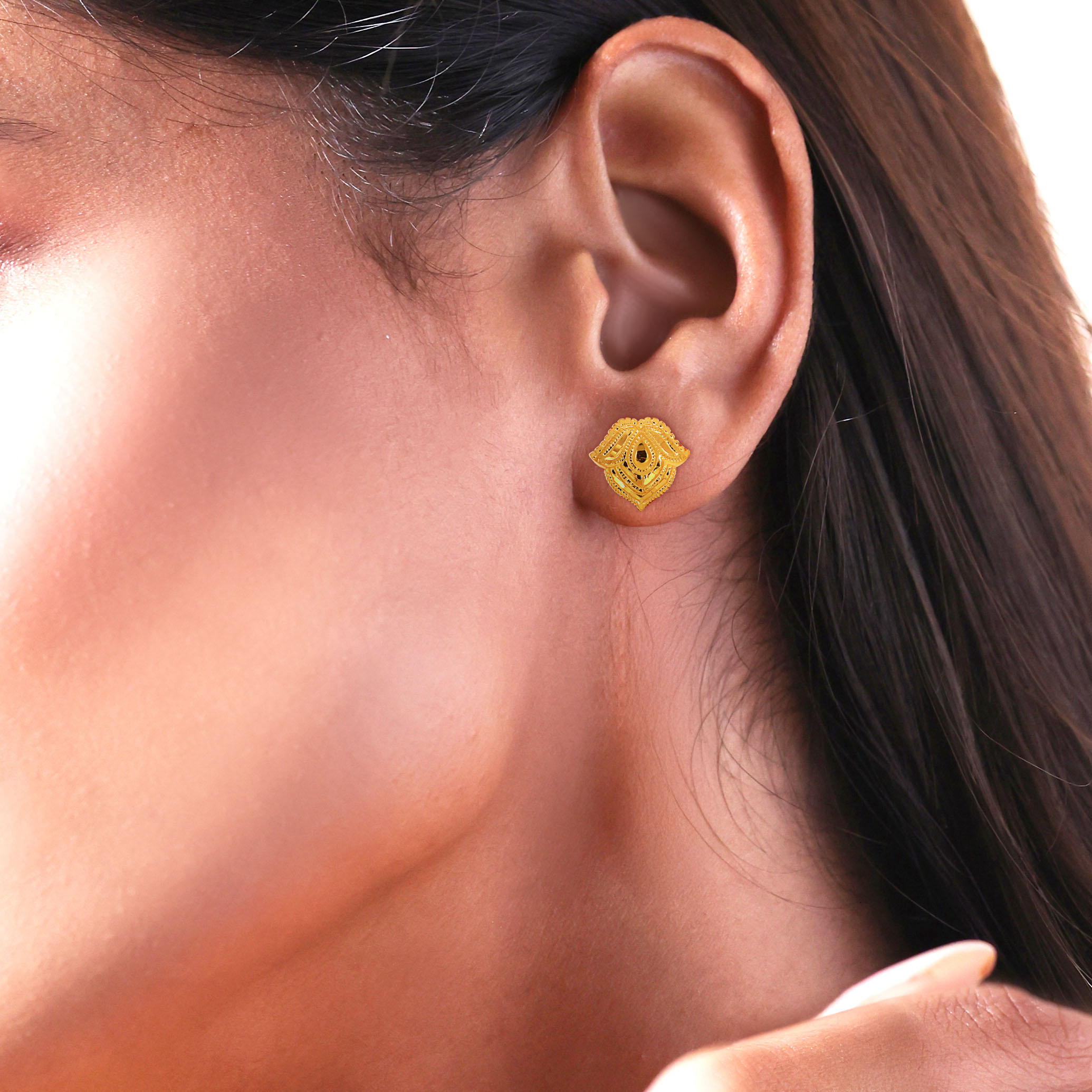 22K Yellow Gold Gold Studs Earrings-GP-D000712546 - Senco Gold and Diamonds