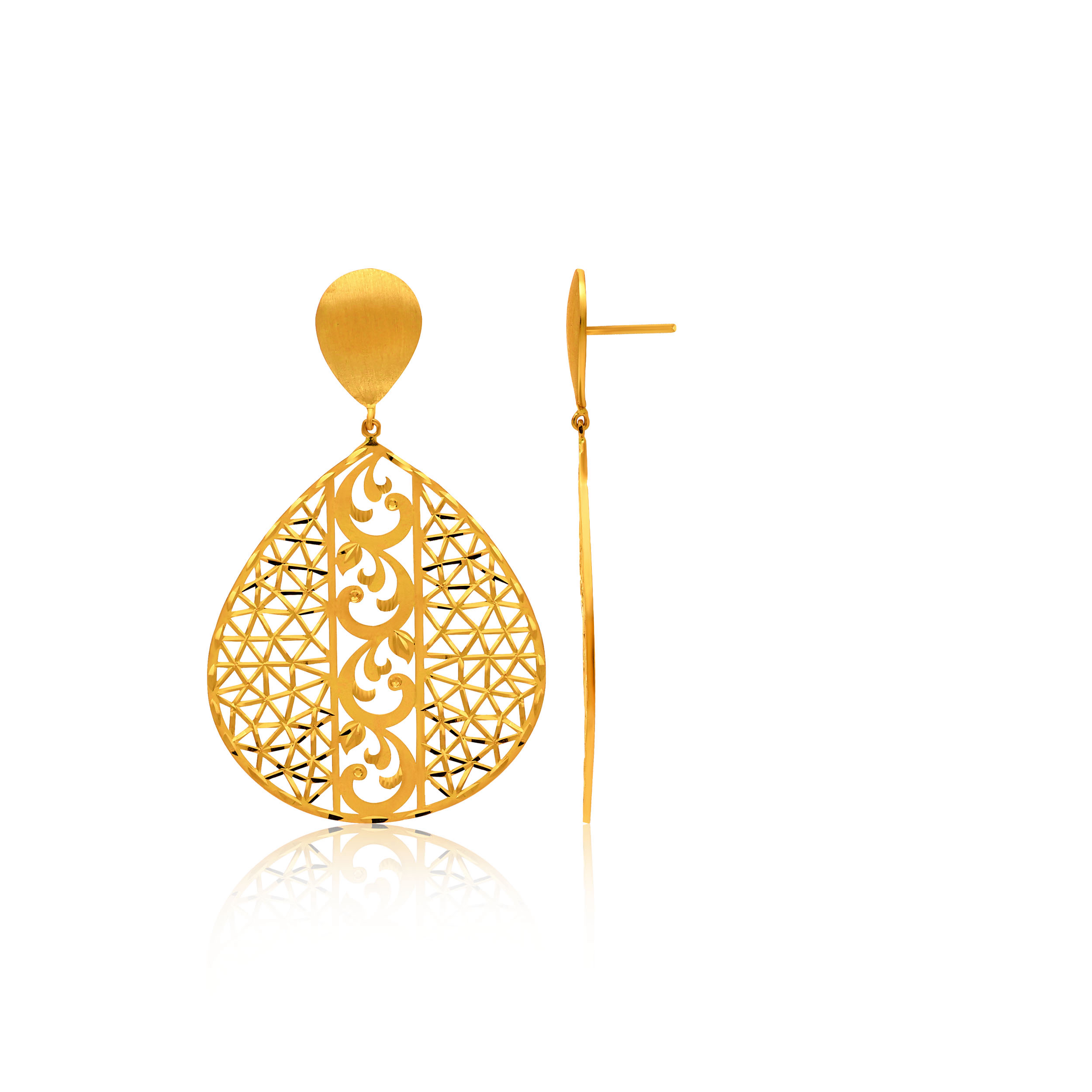 22K Yellow Gold Earrings-GP-SAD0005014 - Senco Gold and Diamonds