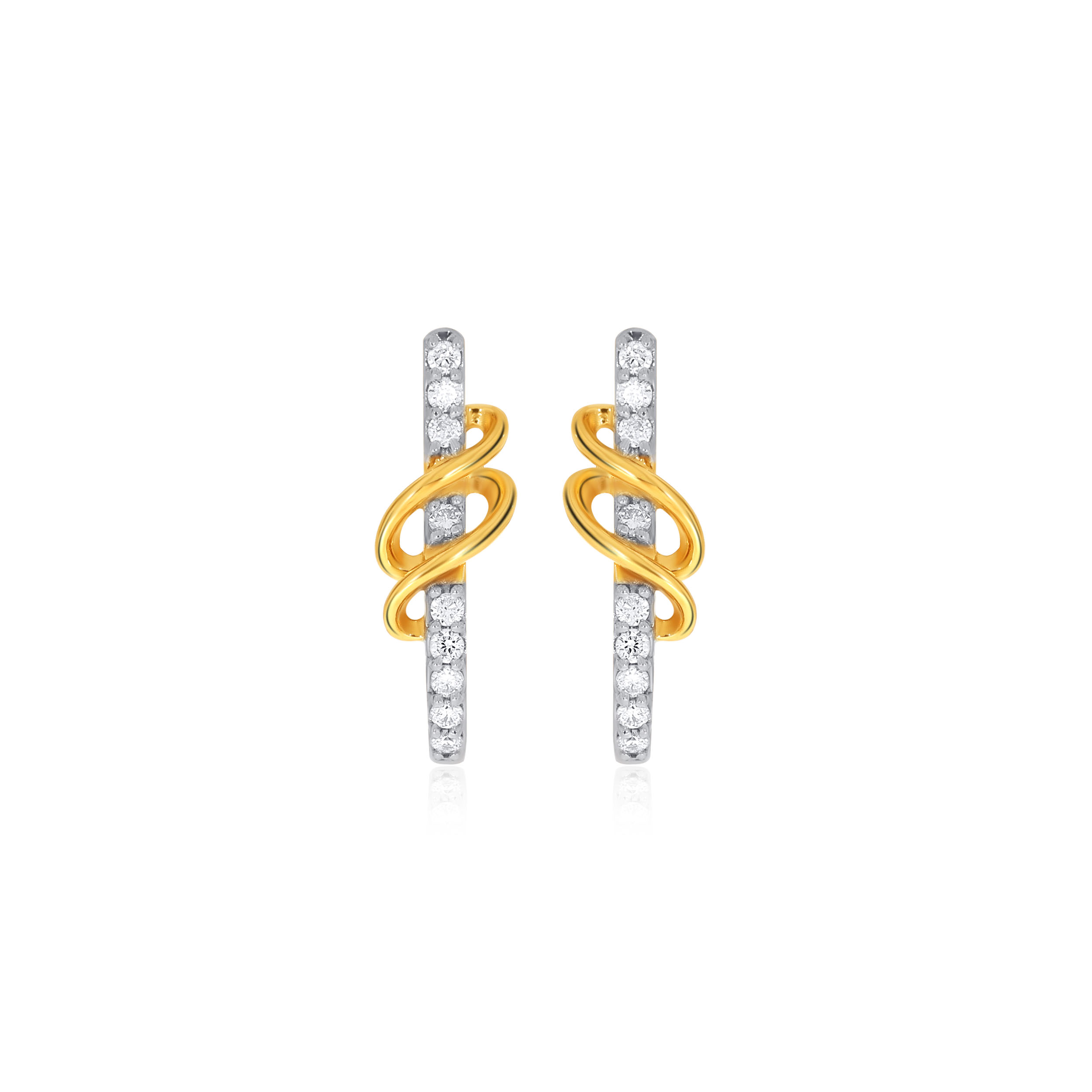 Chic Swirl Diamond Studs - Senco Gold and Diamonds
