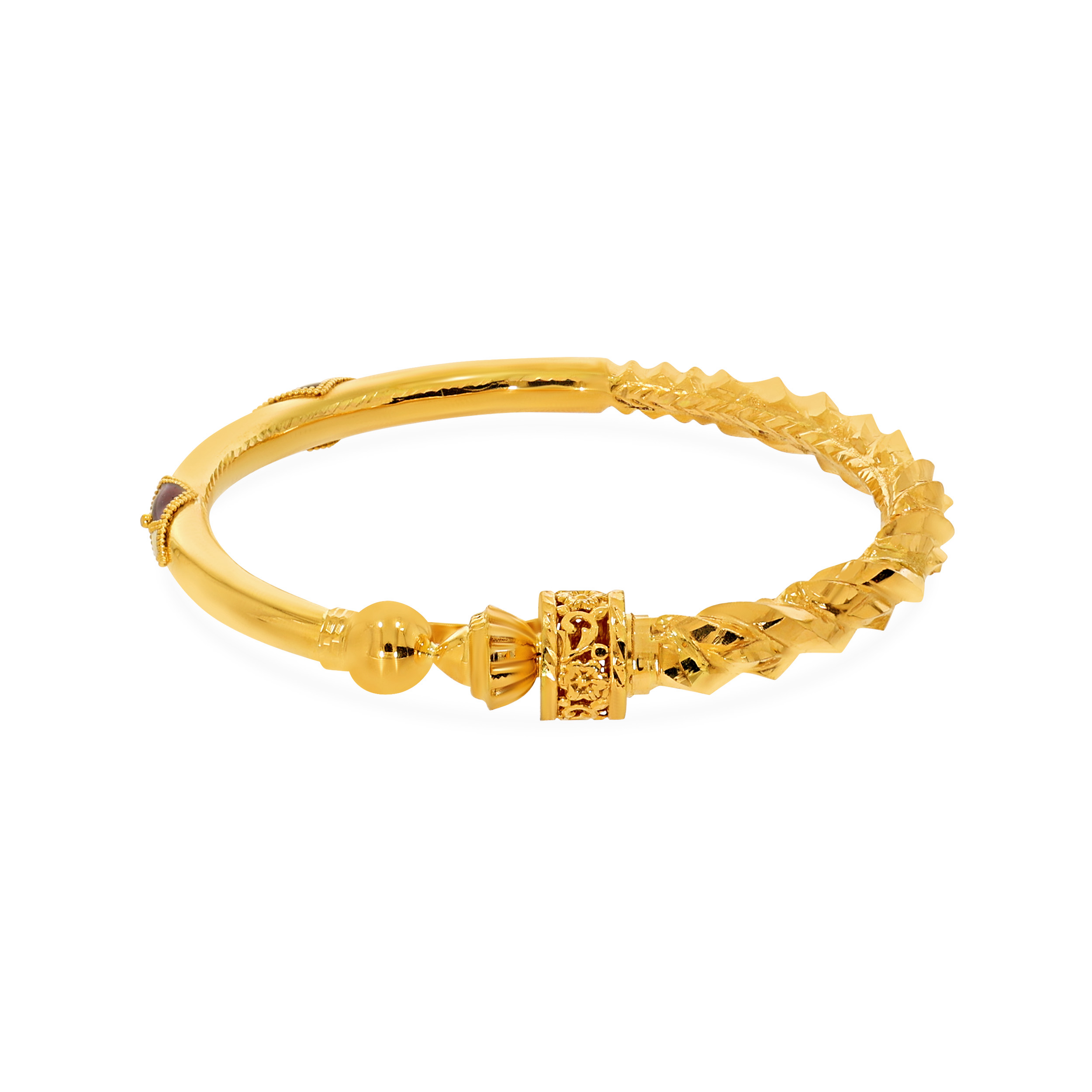 Ravishing Dual Art Gold Bangle - Senco Gold and Diamonds