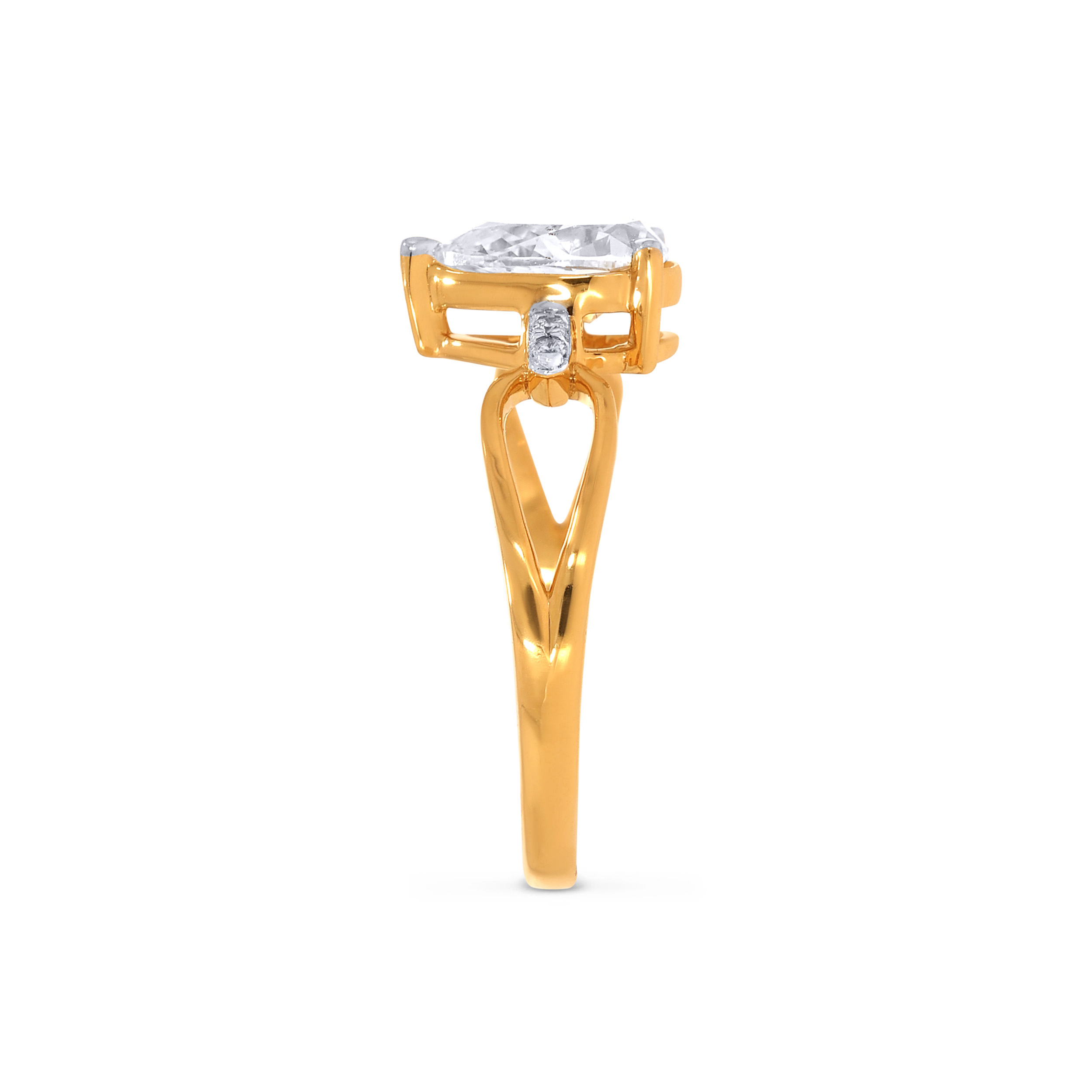 18K Yellow Gold Solitaire Ring-DLR-D000769992 - Senco Gold and Diamonds