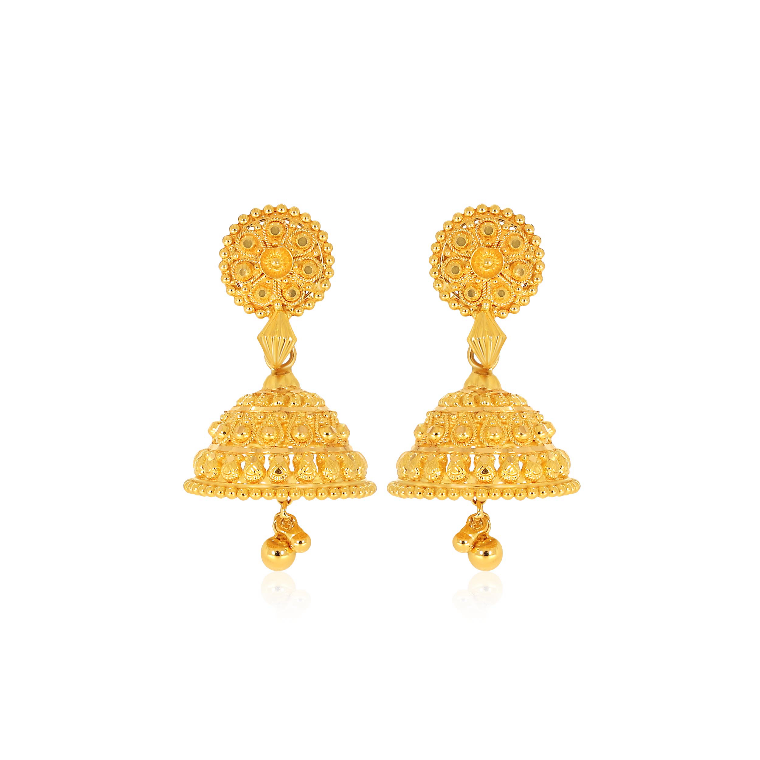 Appeal of Legacy Gold Jhumka Earrings - Senco Gold and Diamonds