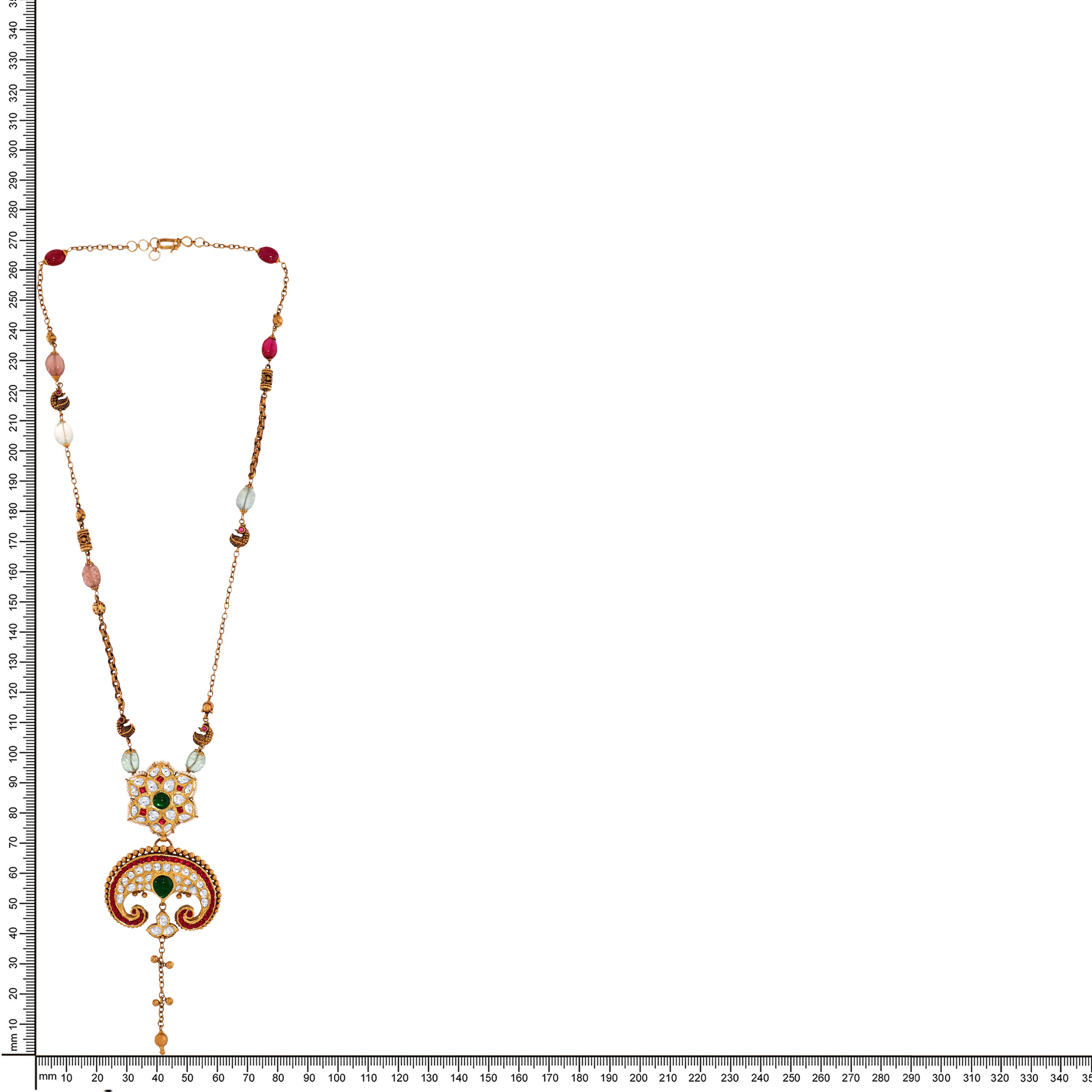22K Yellow Gold Kundan Necklace-GN-D000788436 - Senco Gold and Diamonds
