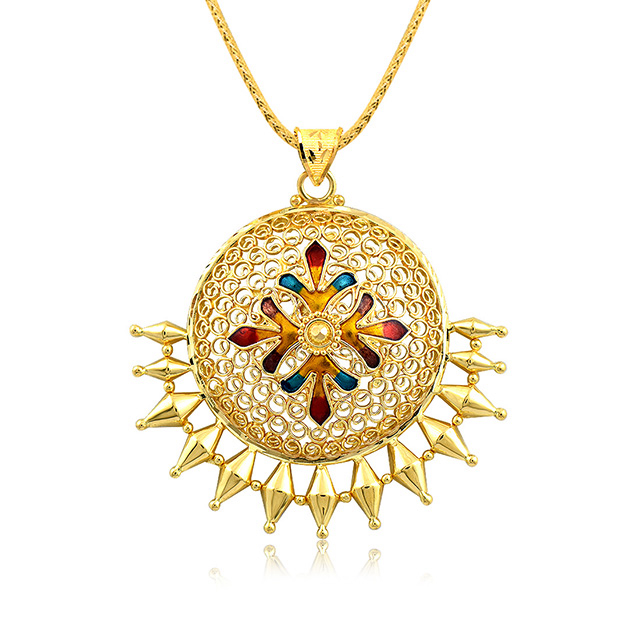 Royal Bloom Gold Pendant - Senco Gold and Diamonds
