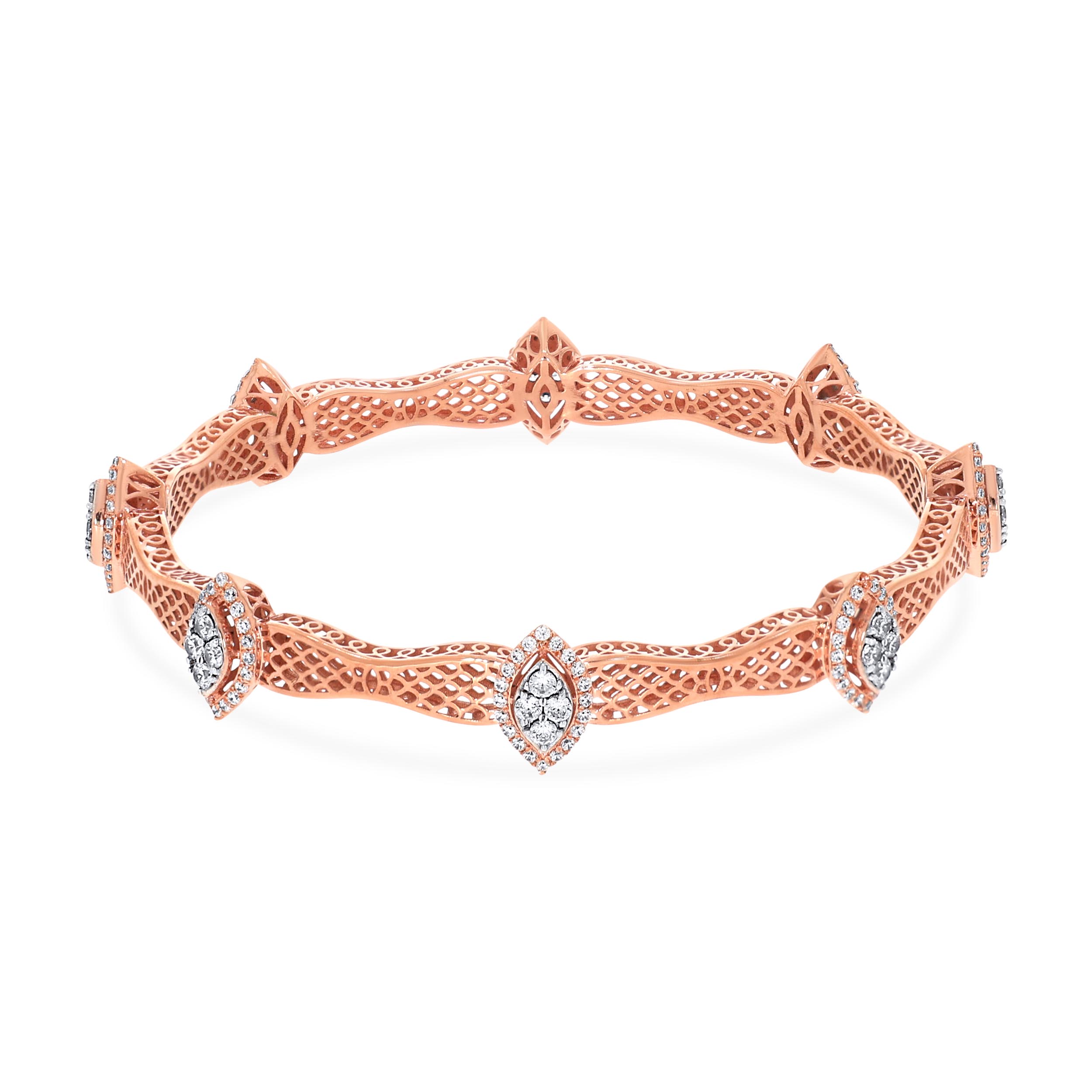 Leafy Fascination Diamond Bangle - Senco Gold and Diamonds