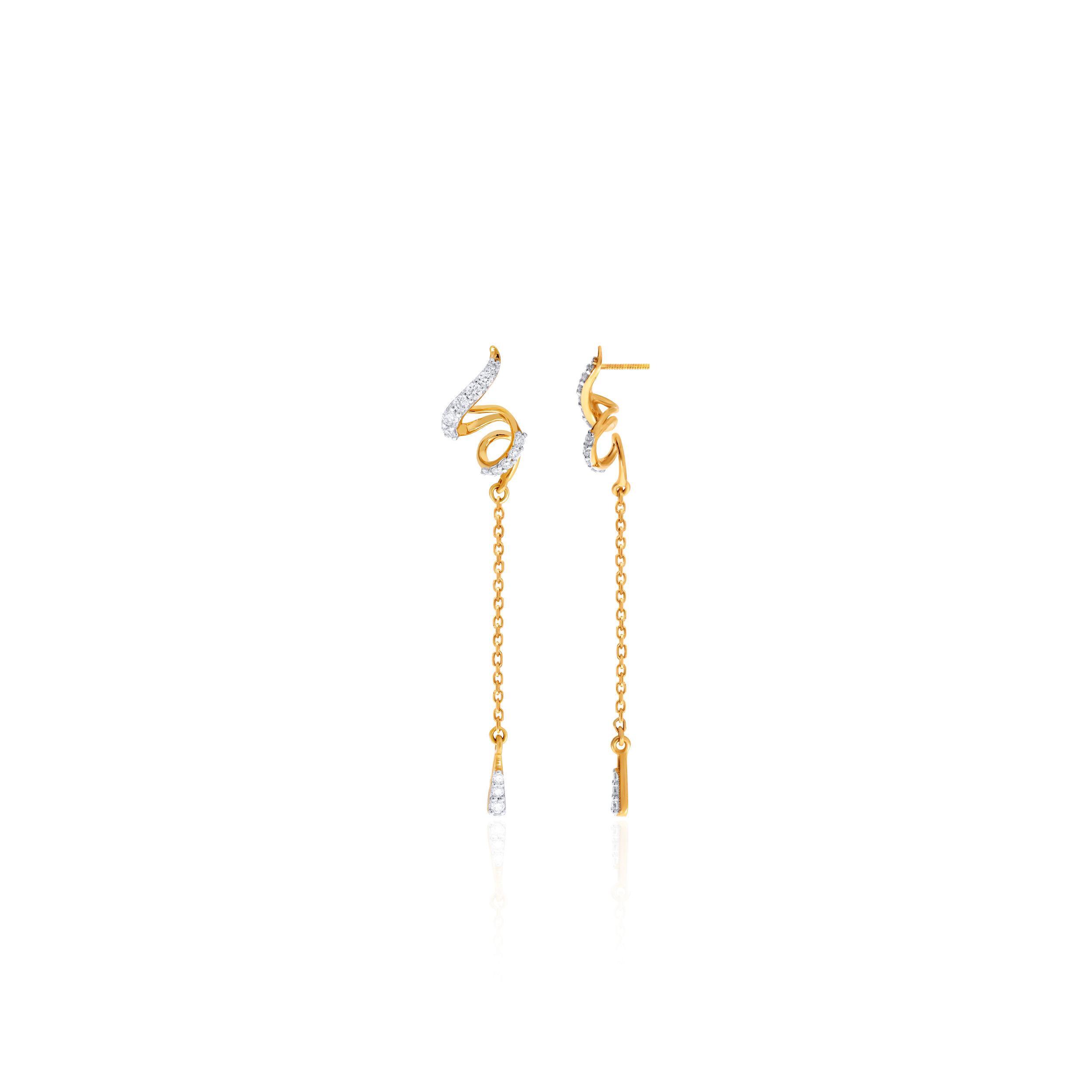 Fashionable Spin Diamond Earrings - Senco Gold and Diamonds