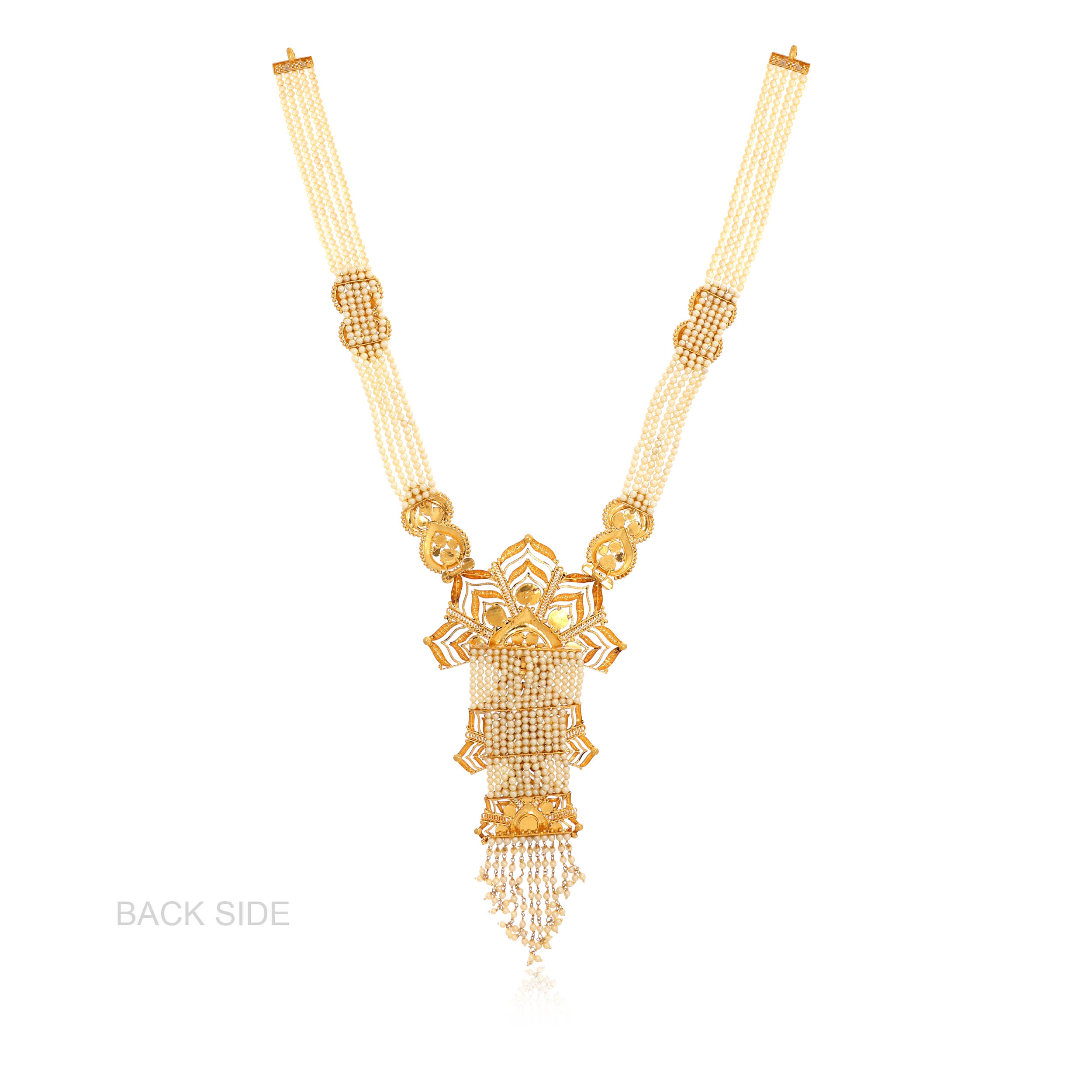 Trio Blossom Antique Gold Necklace - Senco Gold and Diamonds