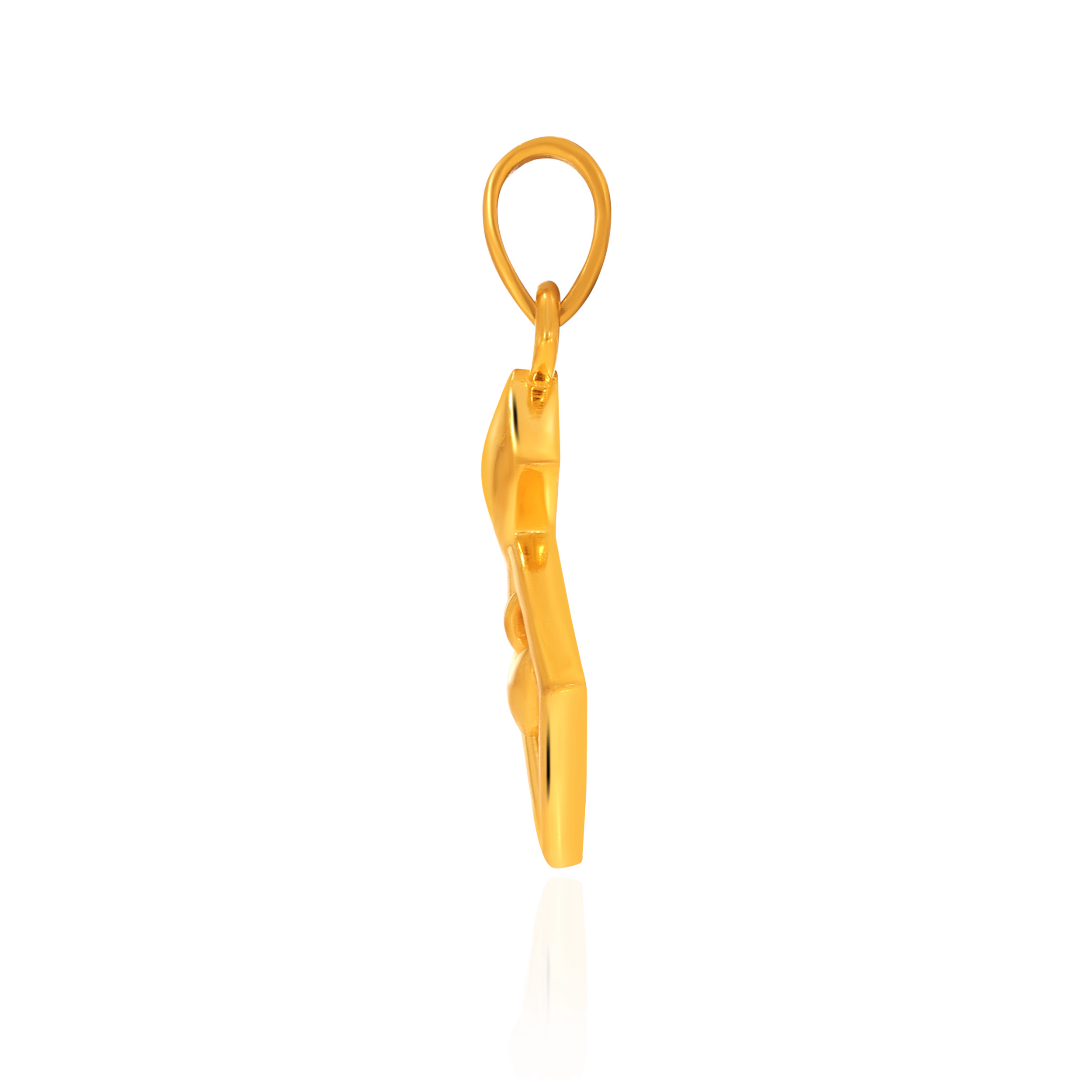 Symmetry Heart Gold Pendant - Senco Gold and Diamonds