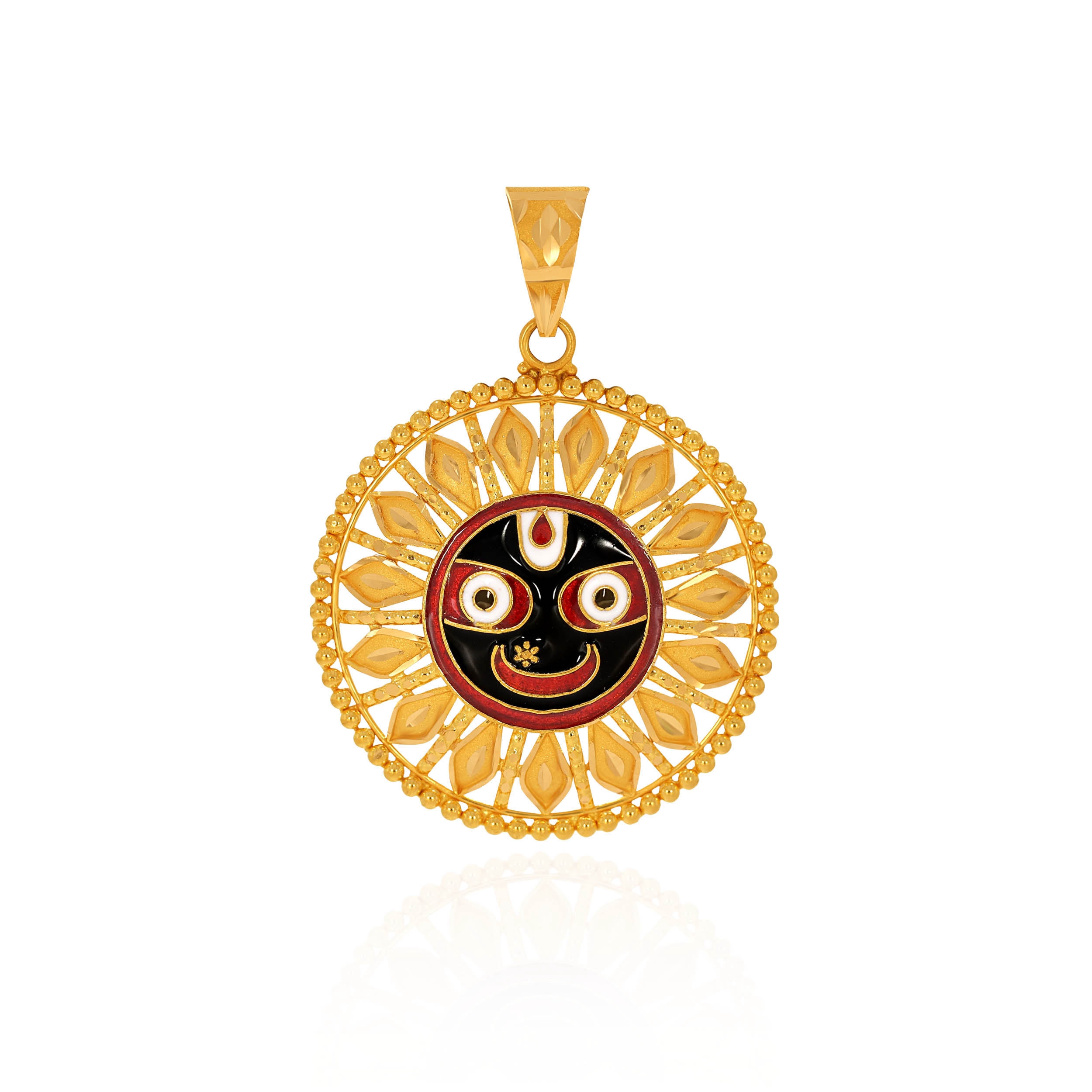 Spiritual Glow Jagannath Gold Pendant - Senco Gold and Diamonds