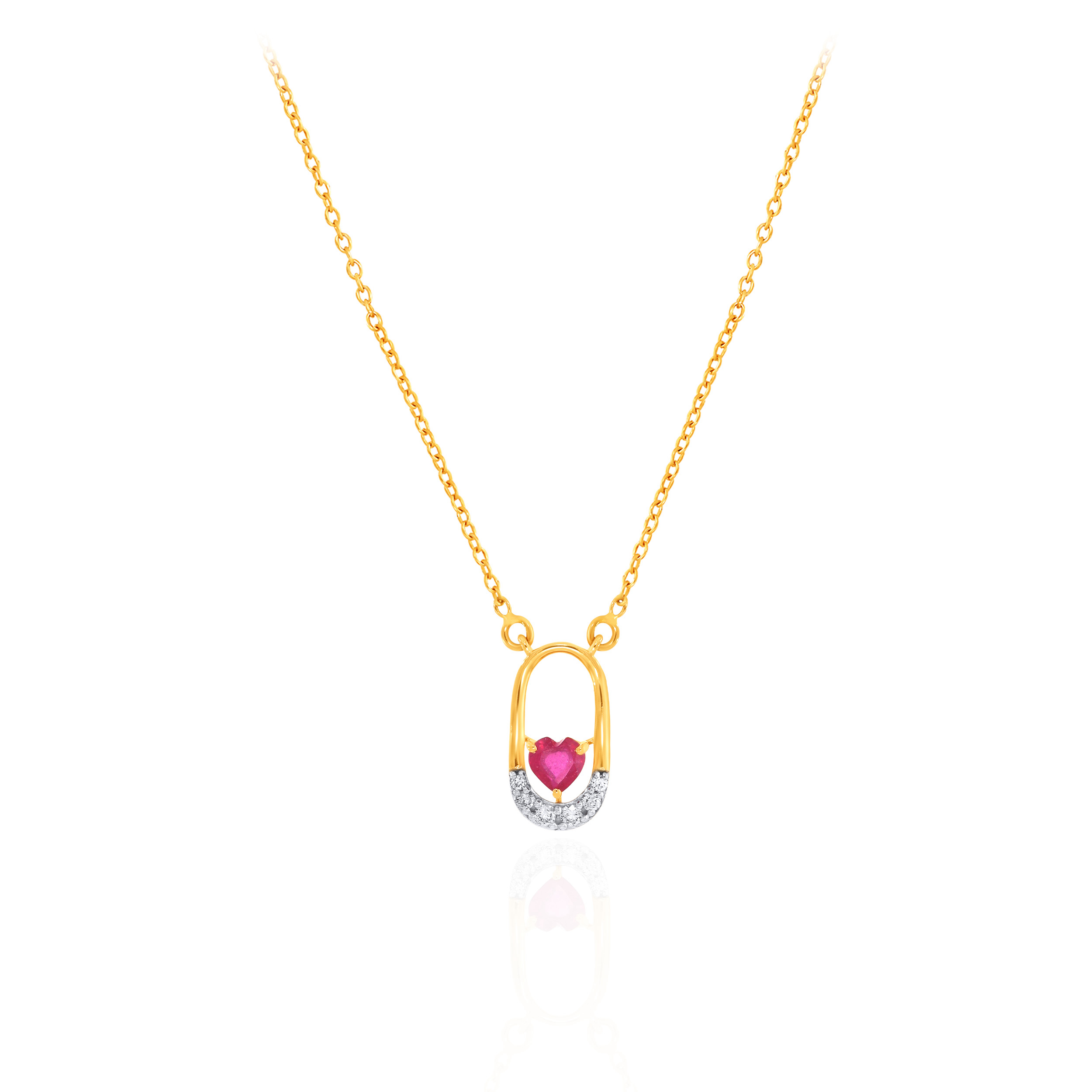 Radiant Heart Diamond Chain Pendant - Senco Gold and Diamonds