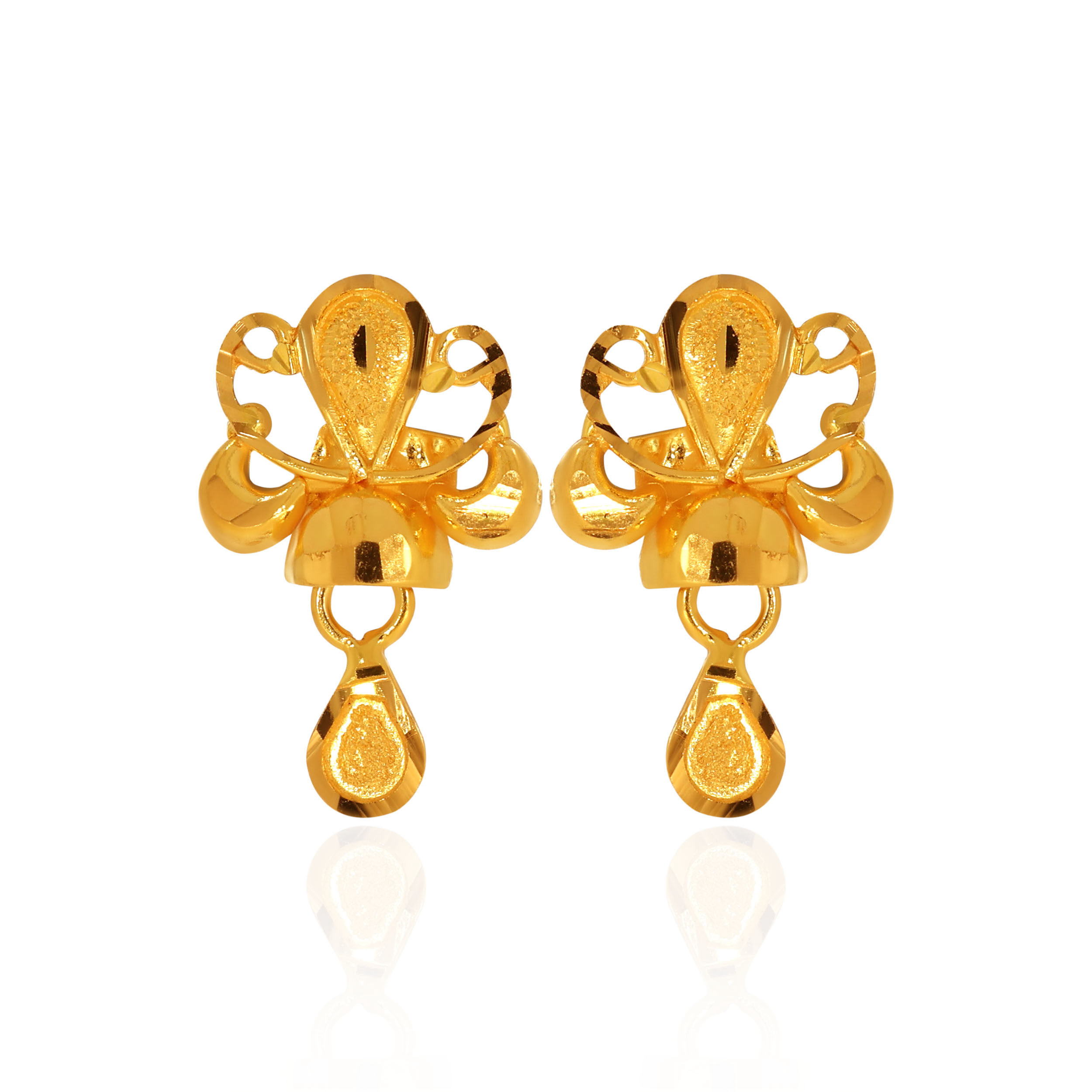 22K Yellow Gold Gold Drop Earrings-GP-D000712564 - Senco Gold and Diamonds