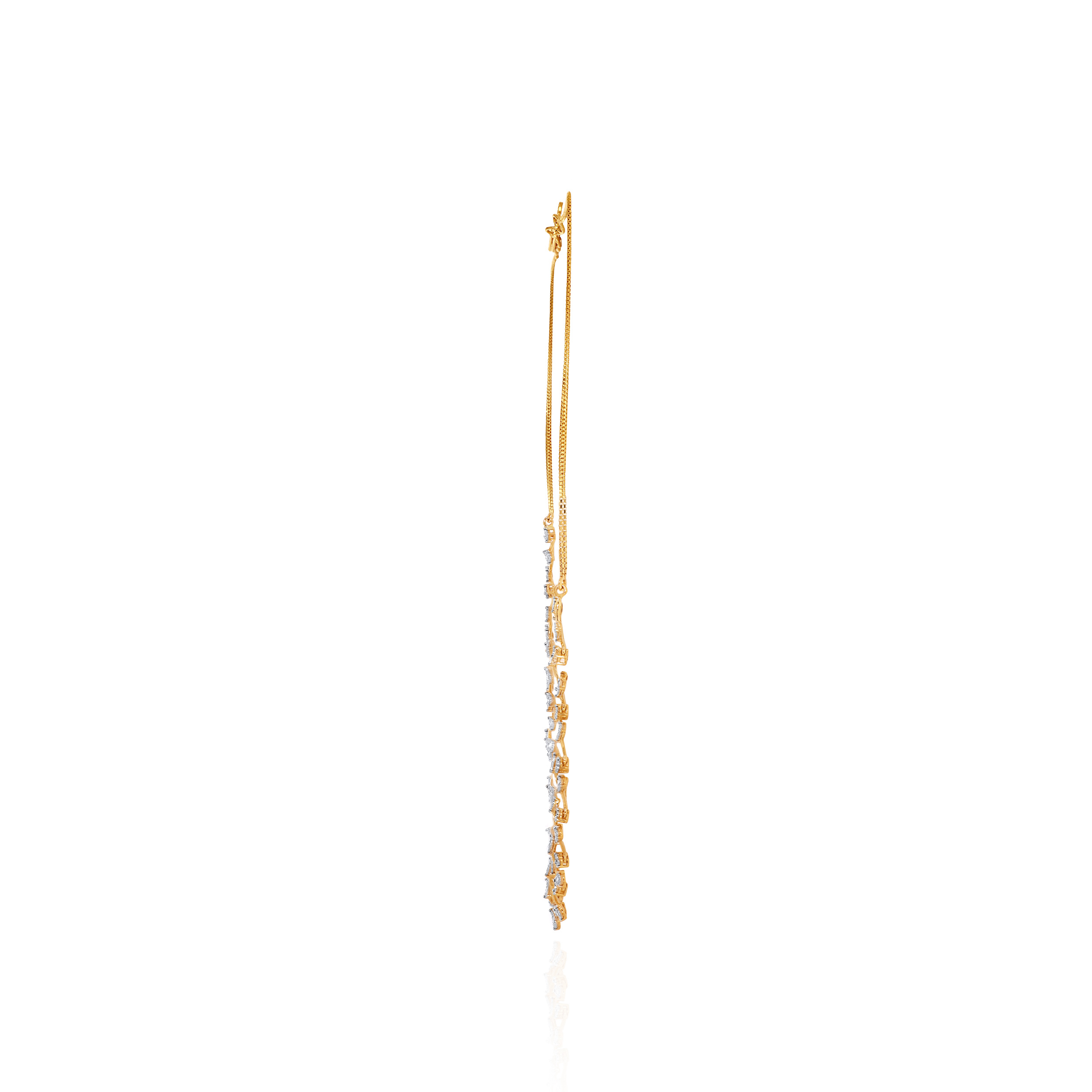 Crownleaf Vine Diamond Gold Necklace - Senco Gold and Diamonds
