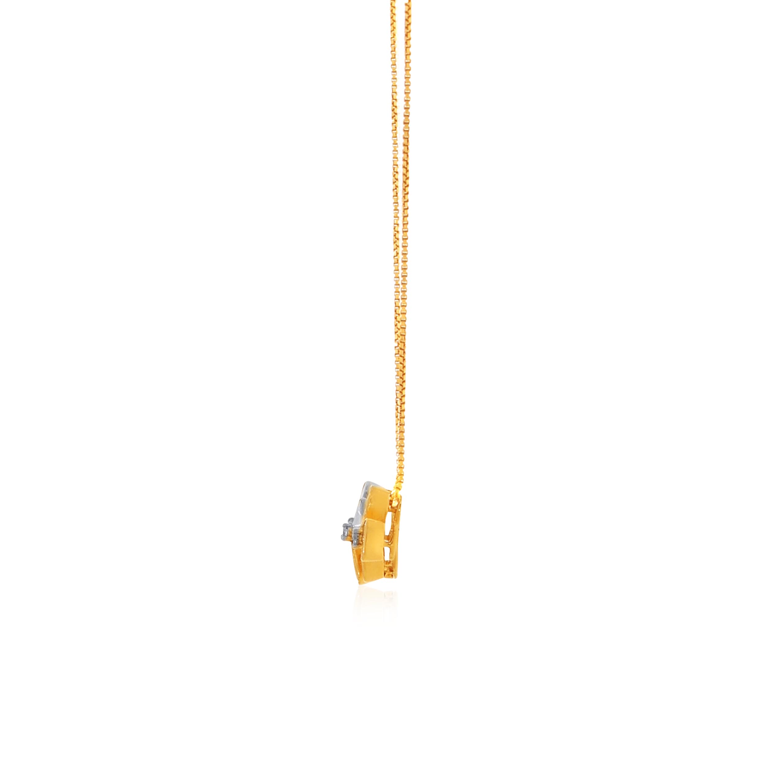 Chic Dazzle Polki Diamond Chain Pendant - Senco Gold and Diamonds