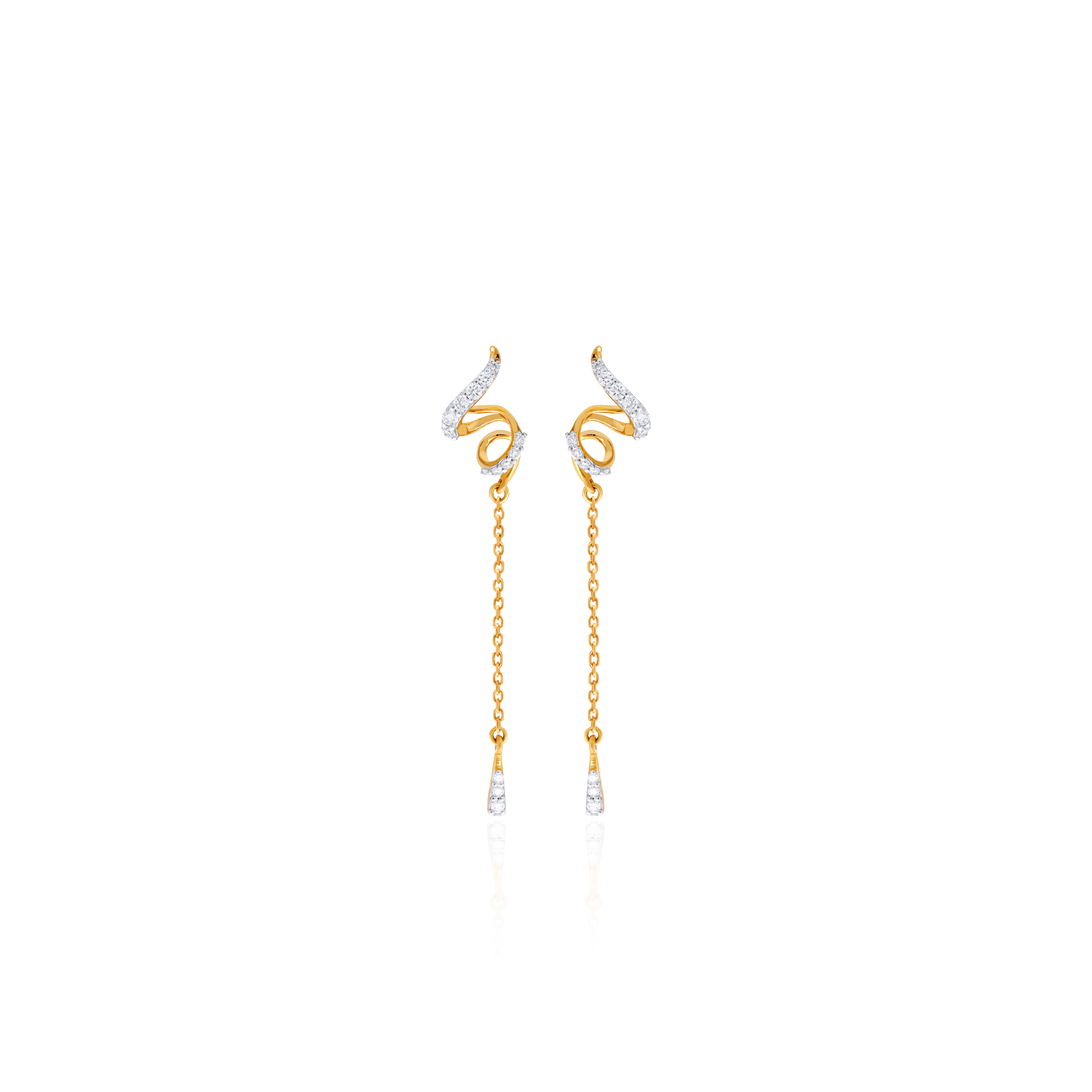Fashionable Spin Diamond Earrings - Senco Gold and Diamonds