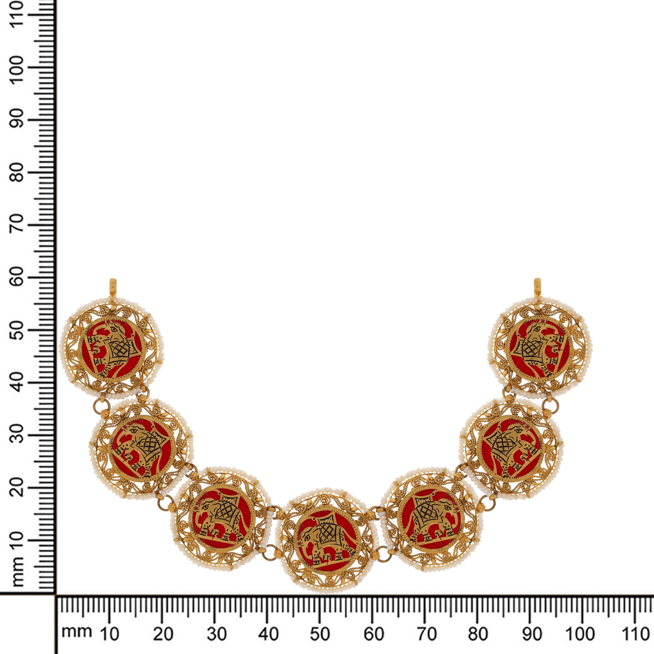 Royal Tusker Antique Gold Necklace - Senco Gold and Diamonds