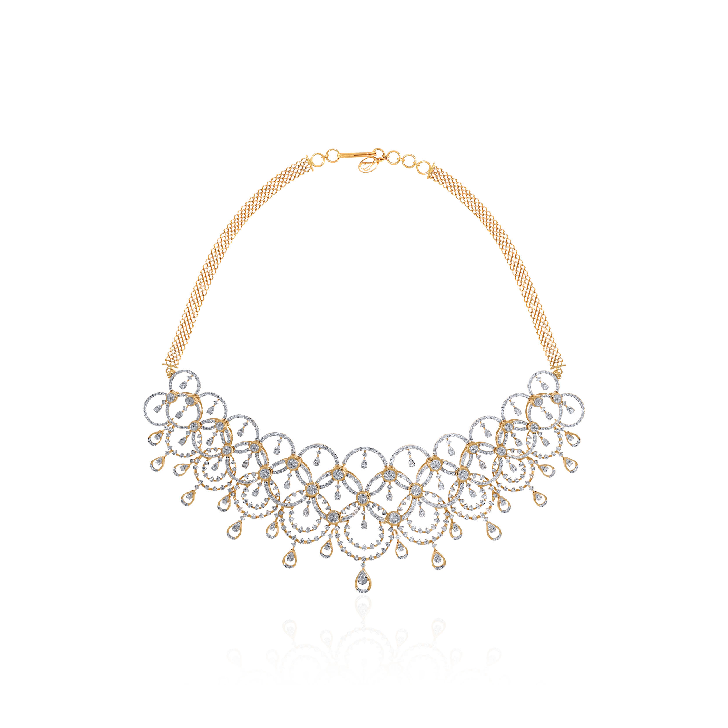 14K Yellow Gold Diamond Necklace-DGN-D000778972 - Senco Gold and Diamonds