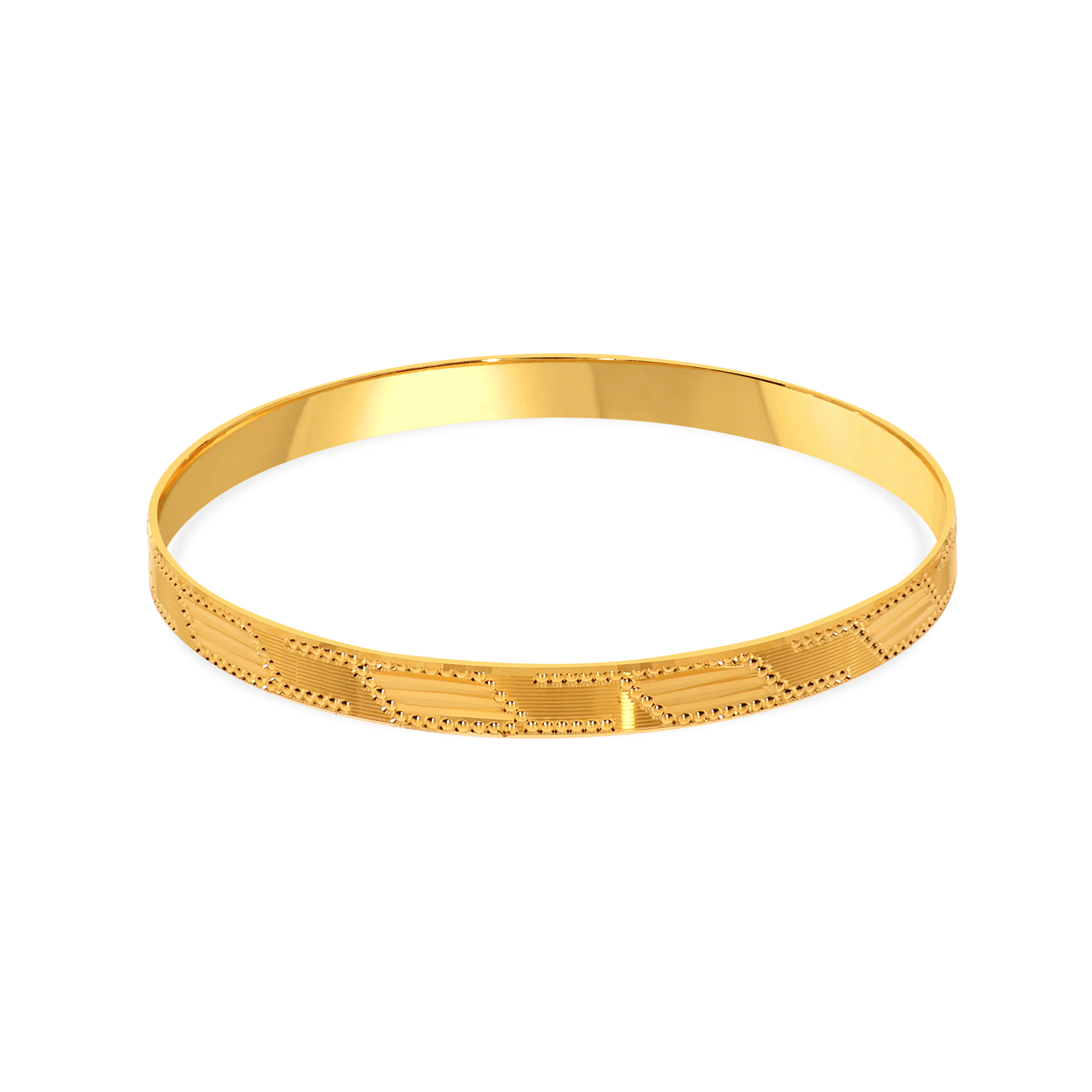 Abstract Delicate Gold Bangle - Senco Gold and Diamonds