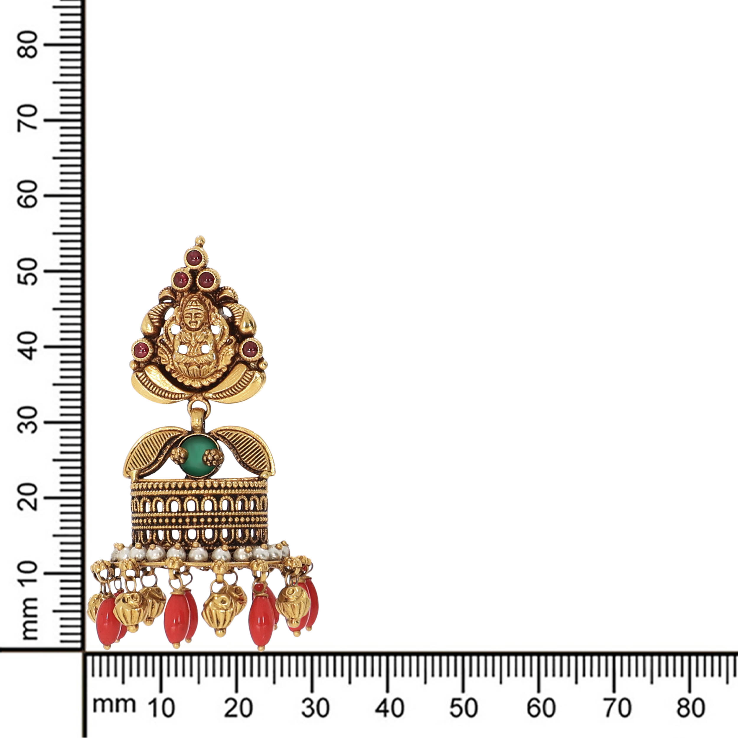 Divine Blessings Antique Gold Danglers - Senco Gold and Diamonds