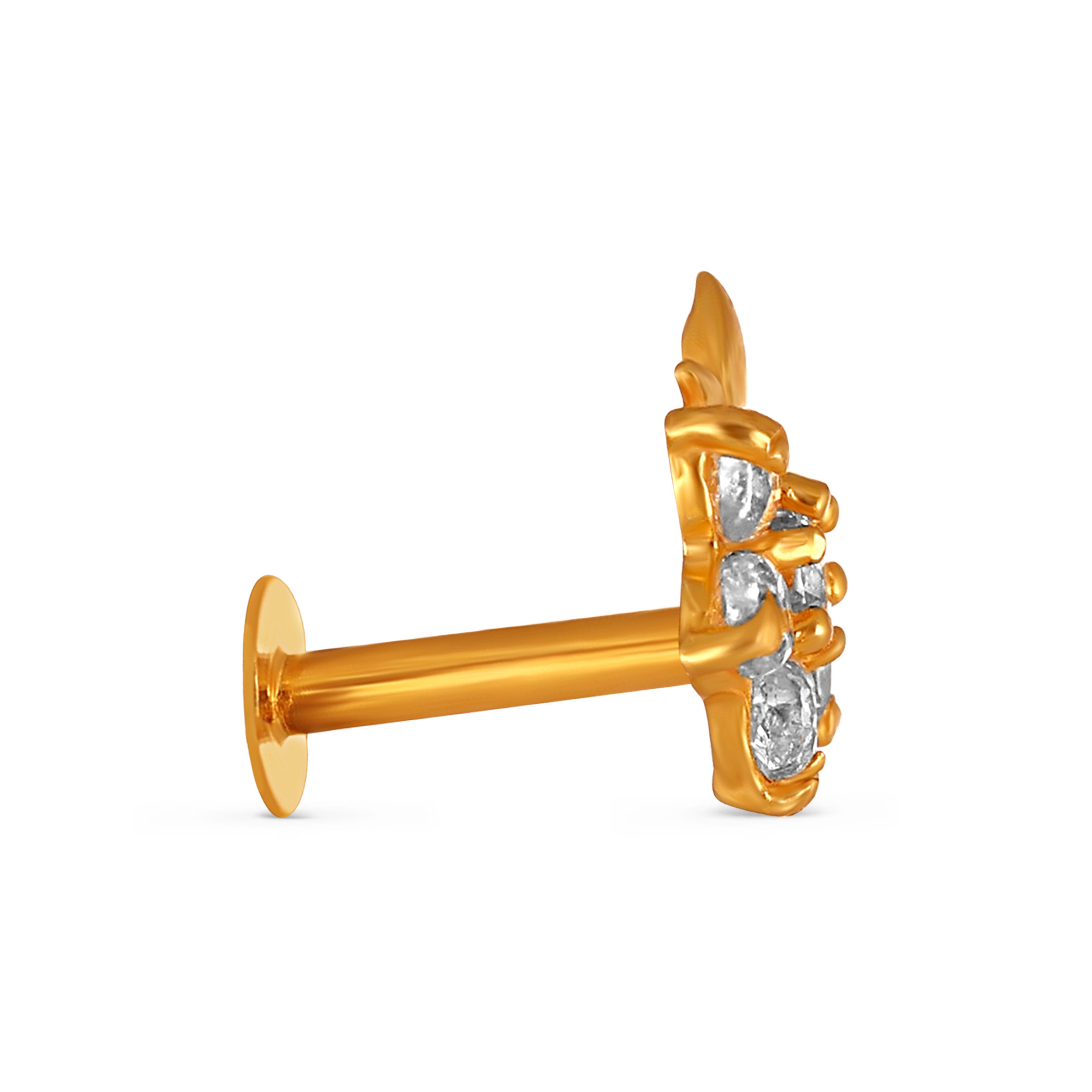 Starry Blossom Gold Nose Pin - Senco Gold and Diamonds