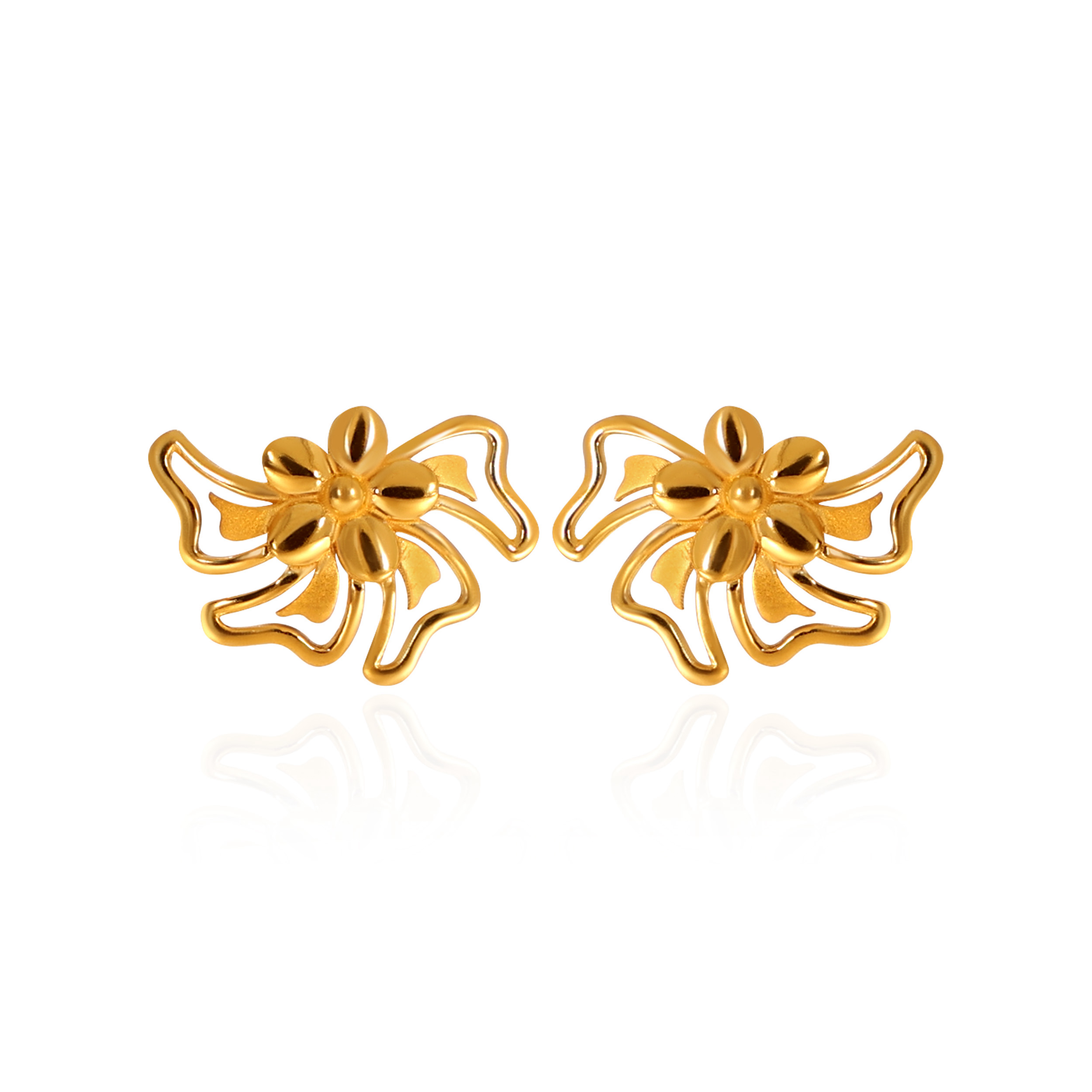 Creative Bloom Gold Studs - Senco Gold and Diamonds
