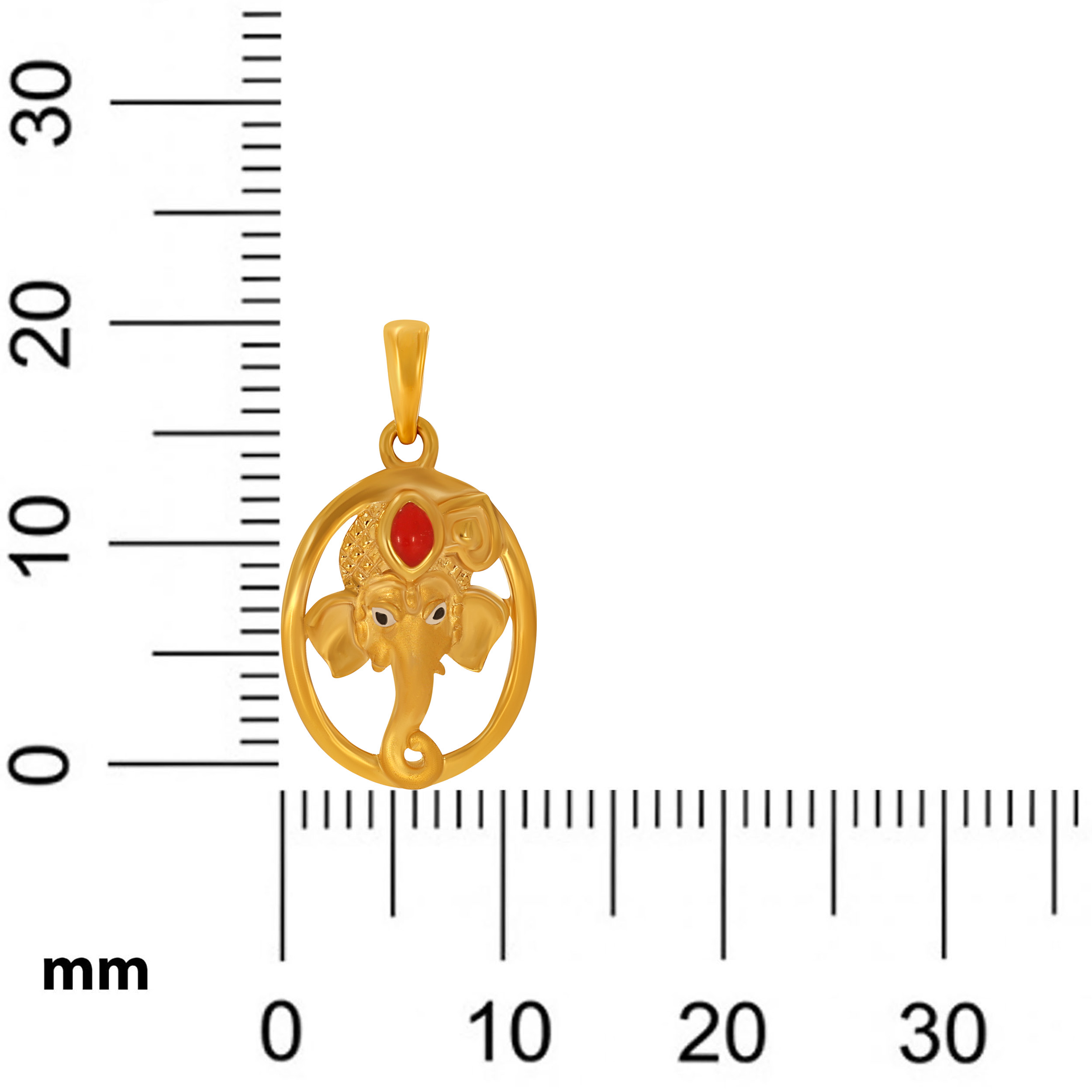 Auspicious Aura Ganesh Gold Pendant - Senco Gold and Diamonds