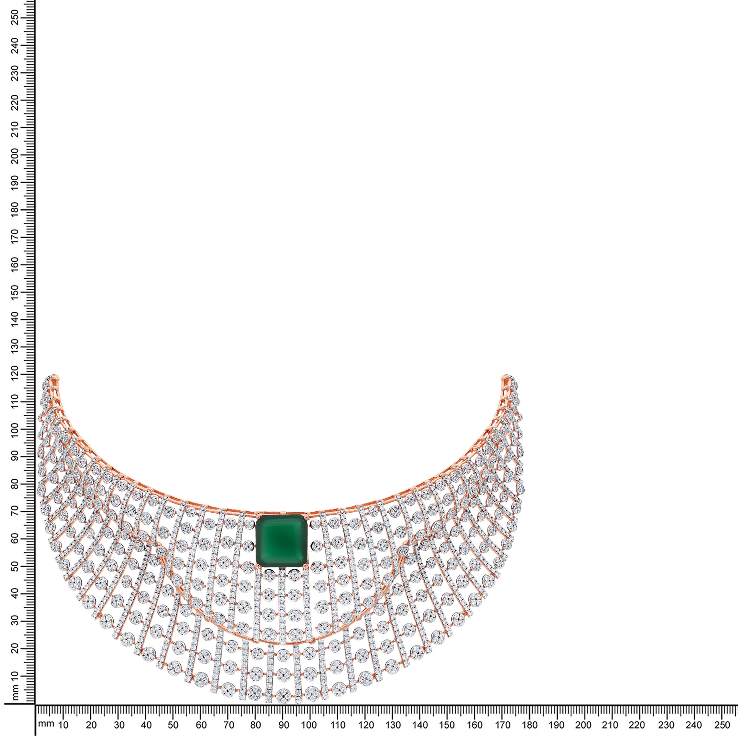 14K Rose Gold Diamond Necklace-DGN-D000781228 - Senco Gold and Diamonds
