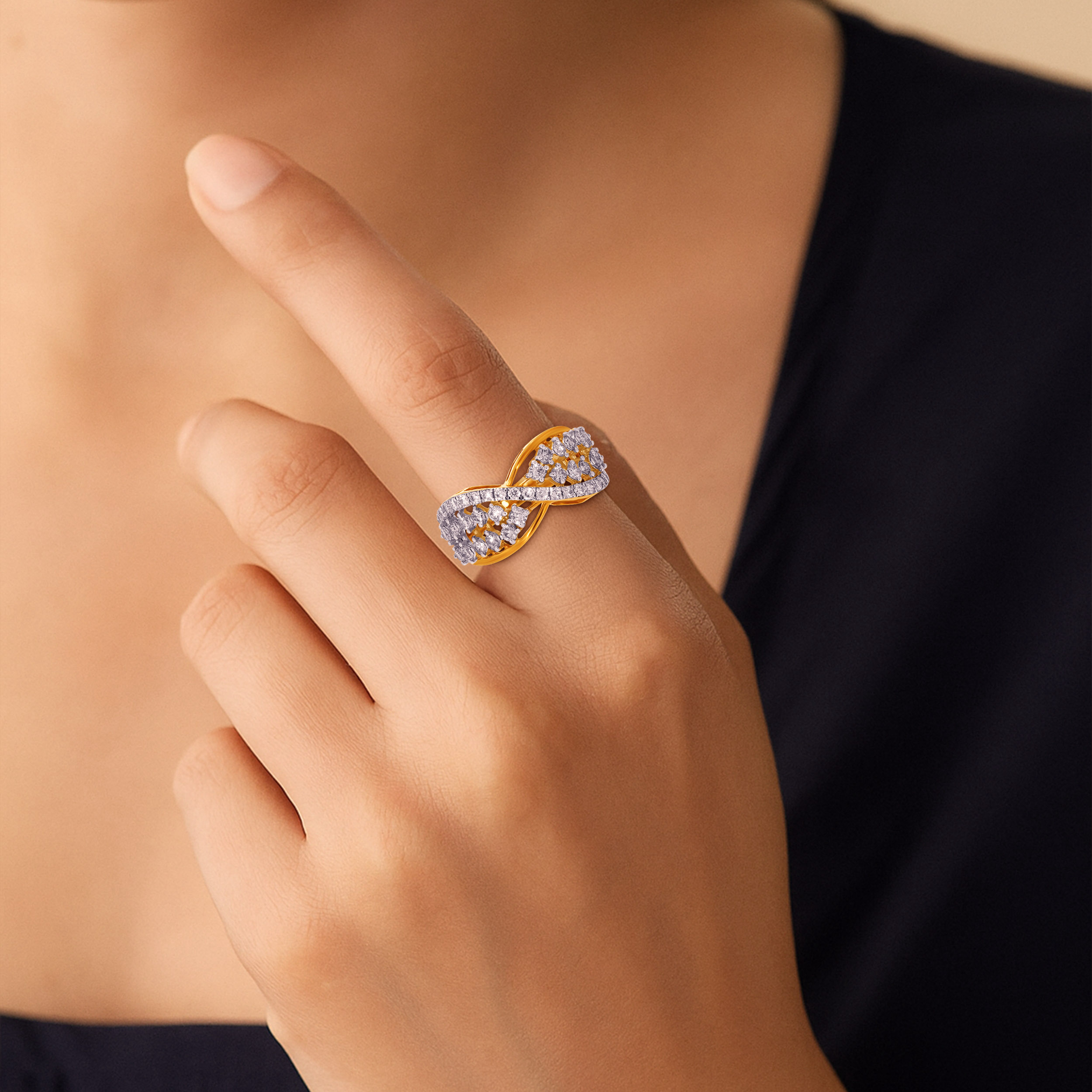 Infinity Sparkle Diamond Ring - Senco Gold and Diamonds