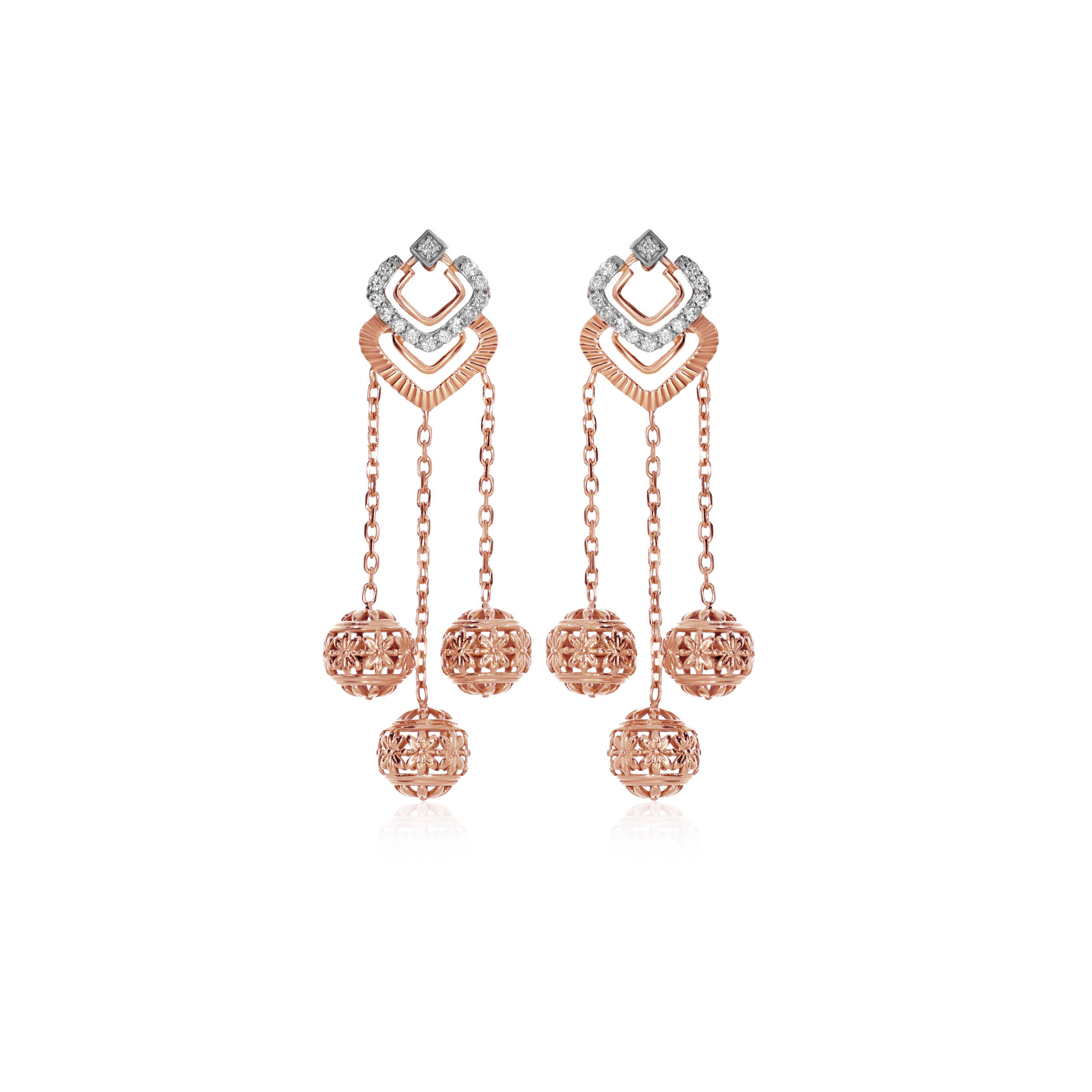 Traditional Trio Diamond Earrings - Senco Gold and Diamonds