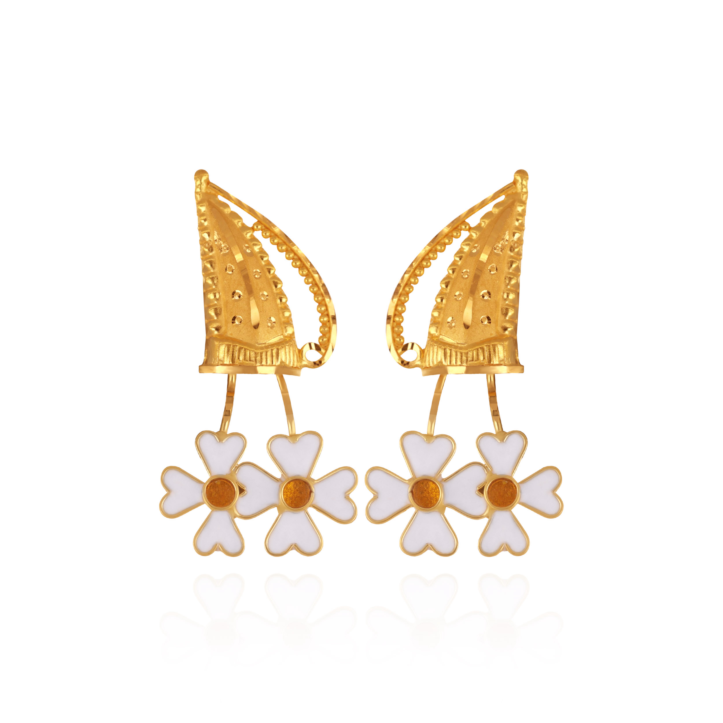 Pristine Shiuli Gold Studs - Senco Gold and Diamonds