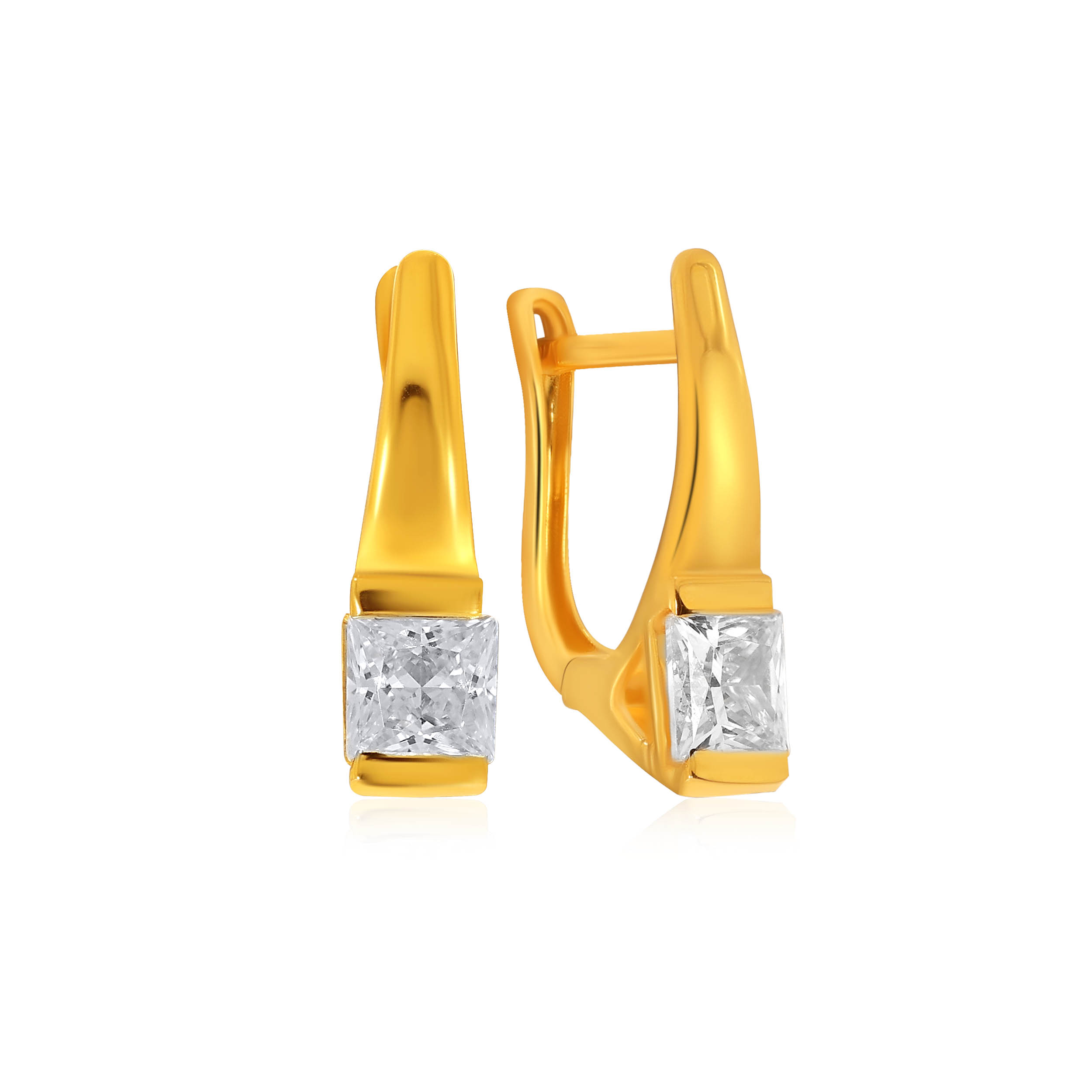 Tower of Beauty Gold Hoop Earrings - Senco Gold and Diamonds