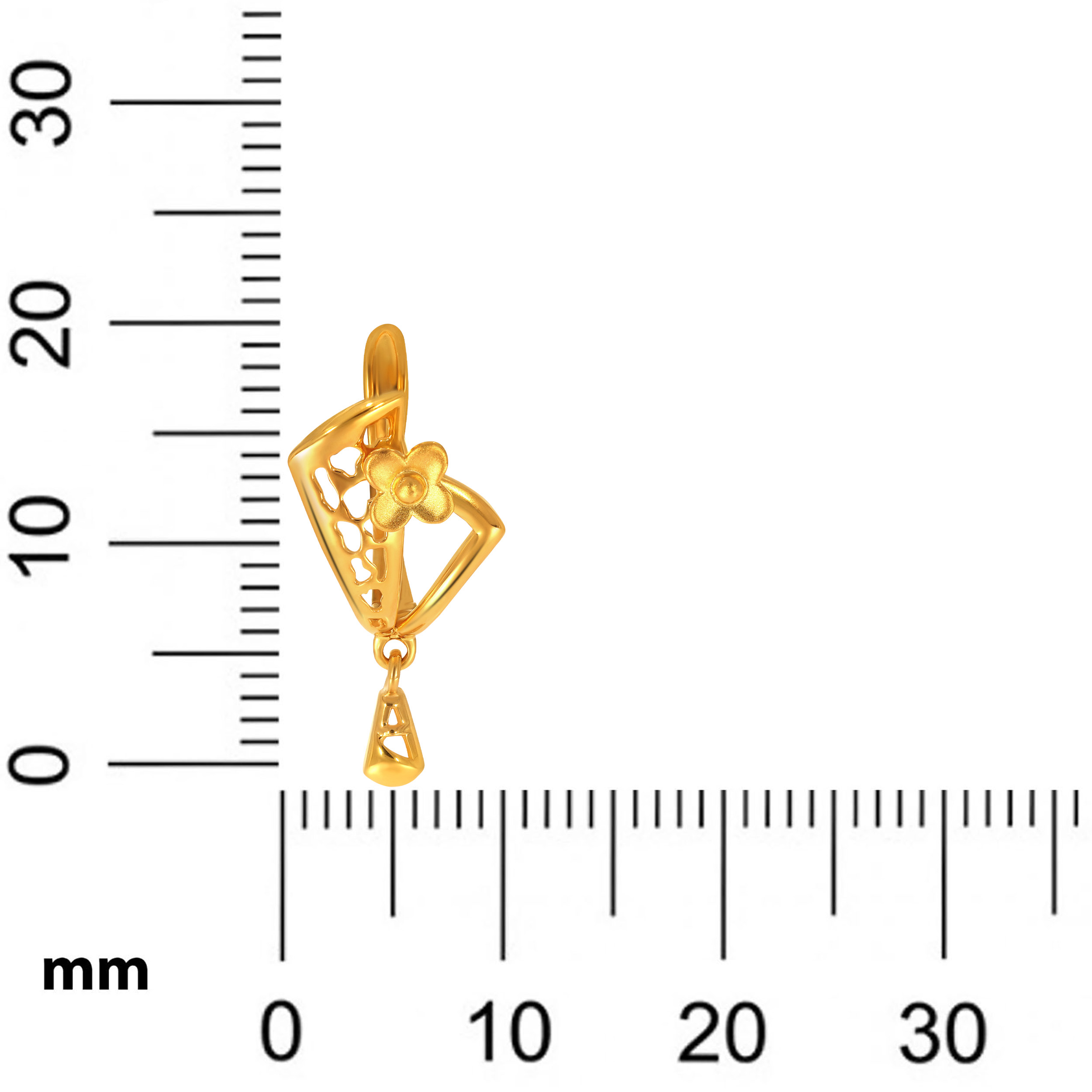 Blooming Radiance Gold Hoop Earrings - Senco Gold and Diamonds