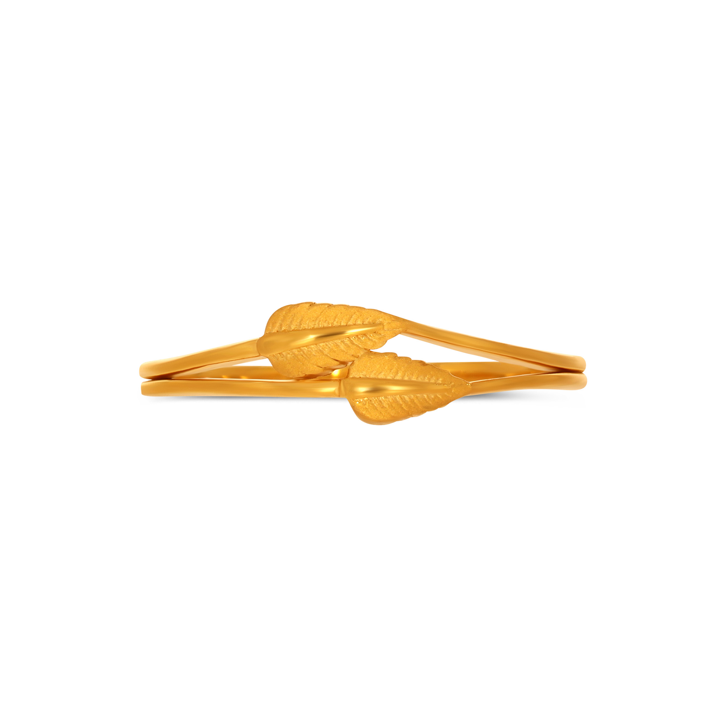 Gleam Leaf Minimal Gold Ring - Senco Gold and Diamonds